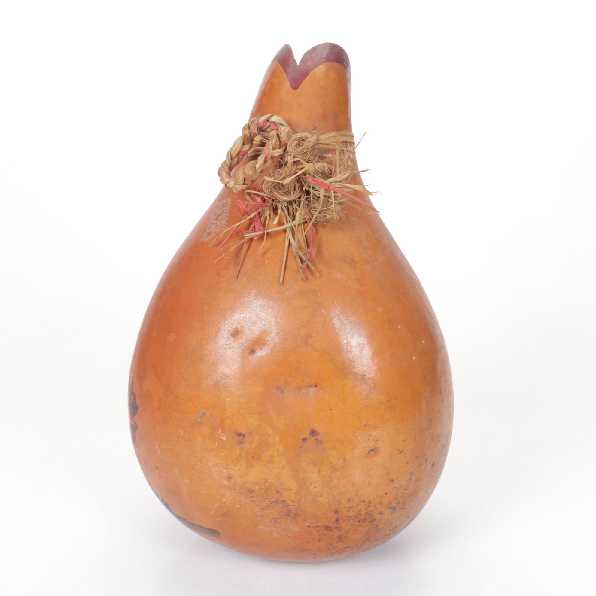 Hand-Painted Mexican Gourd Vase