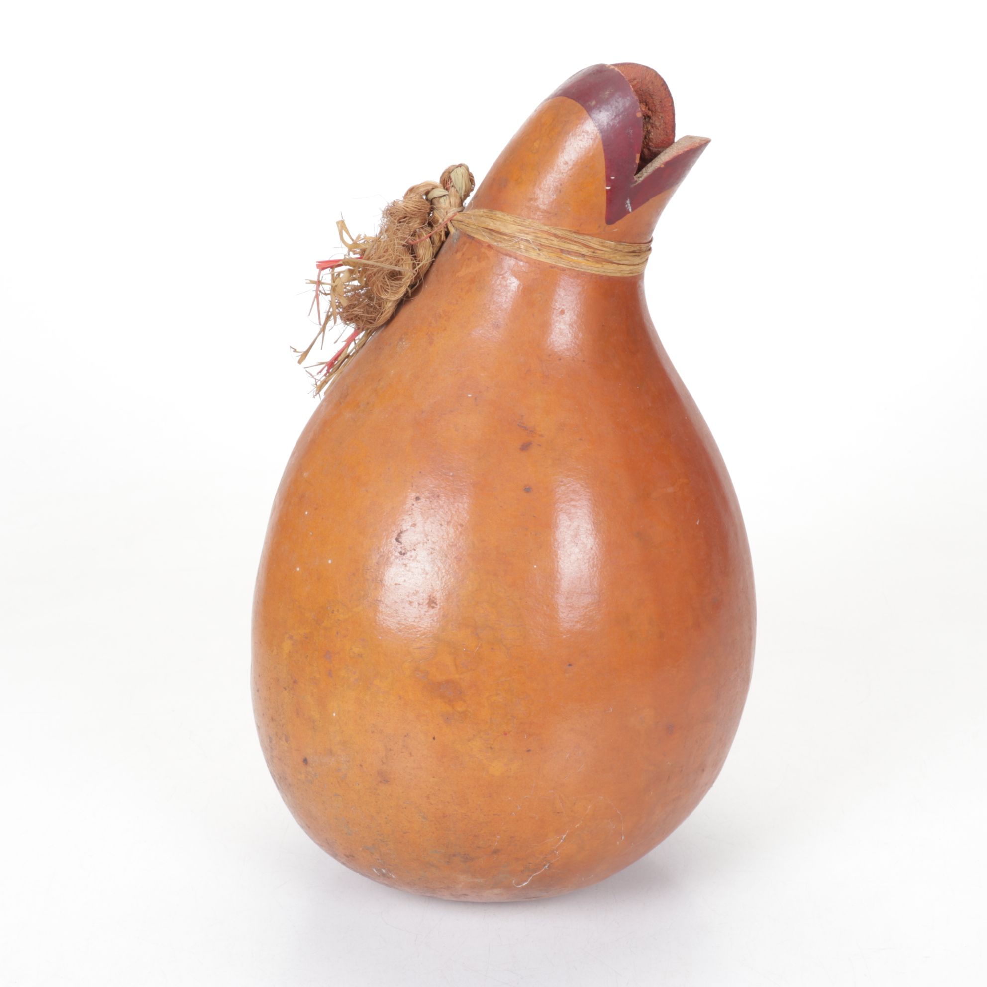 Hand-Painted Mexican Gourd Vase