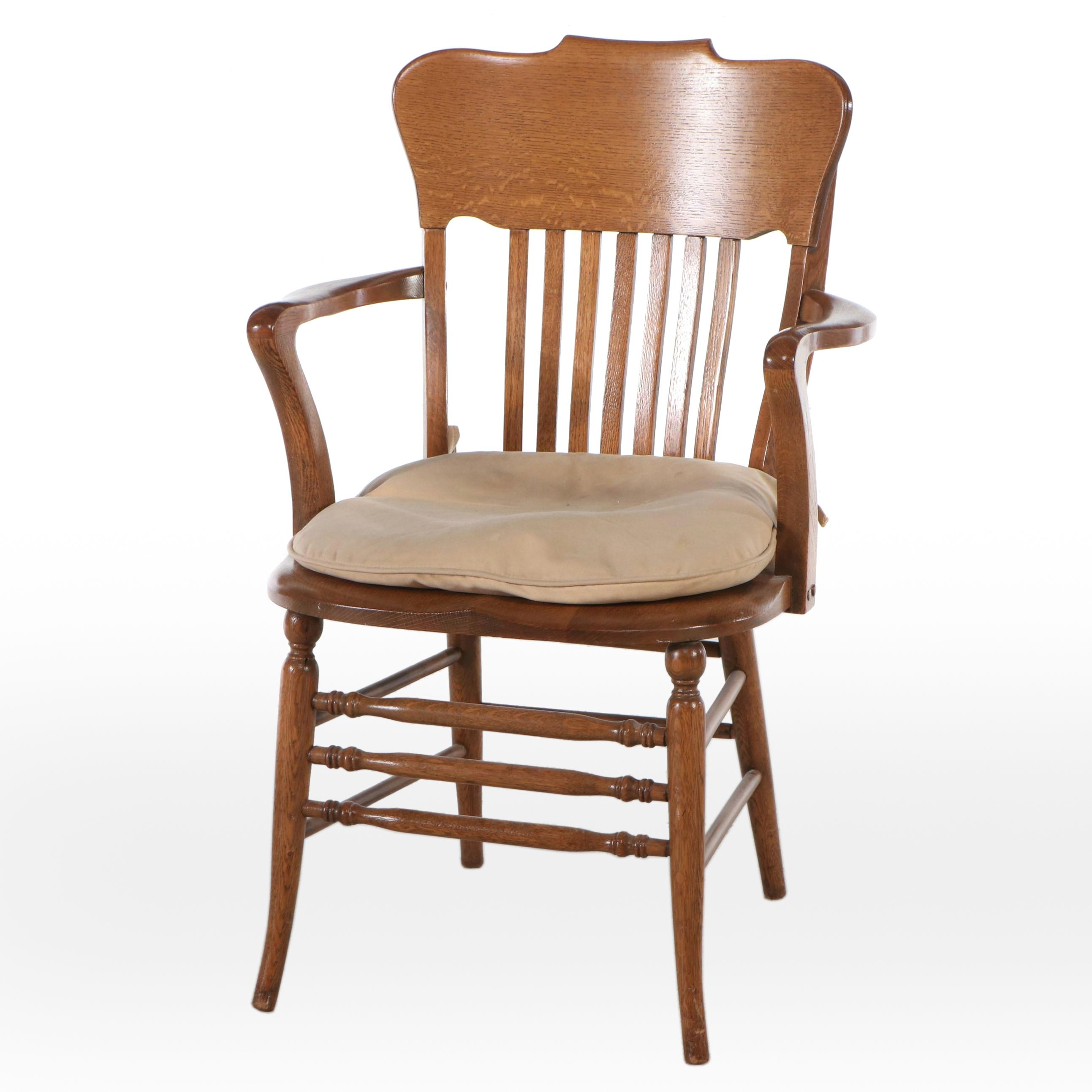 Arts & Crafts Style Oak Armchair