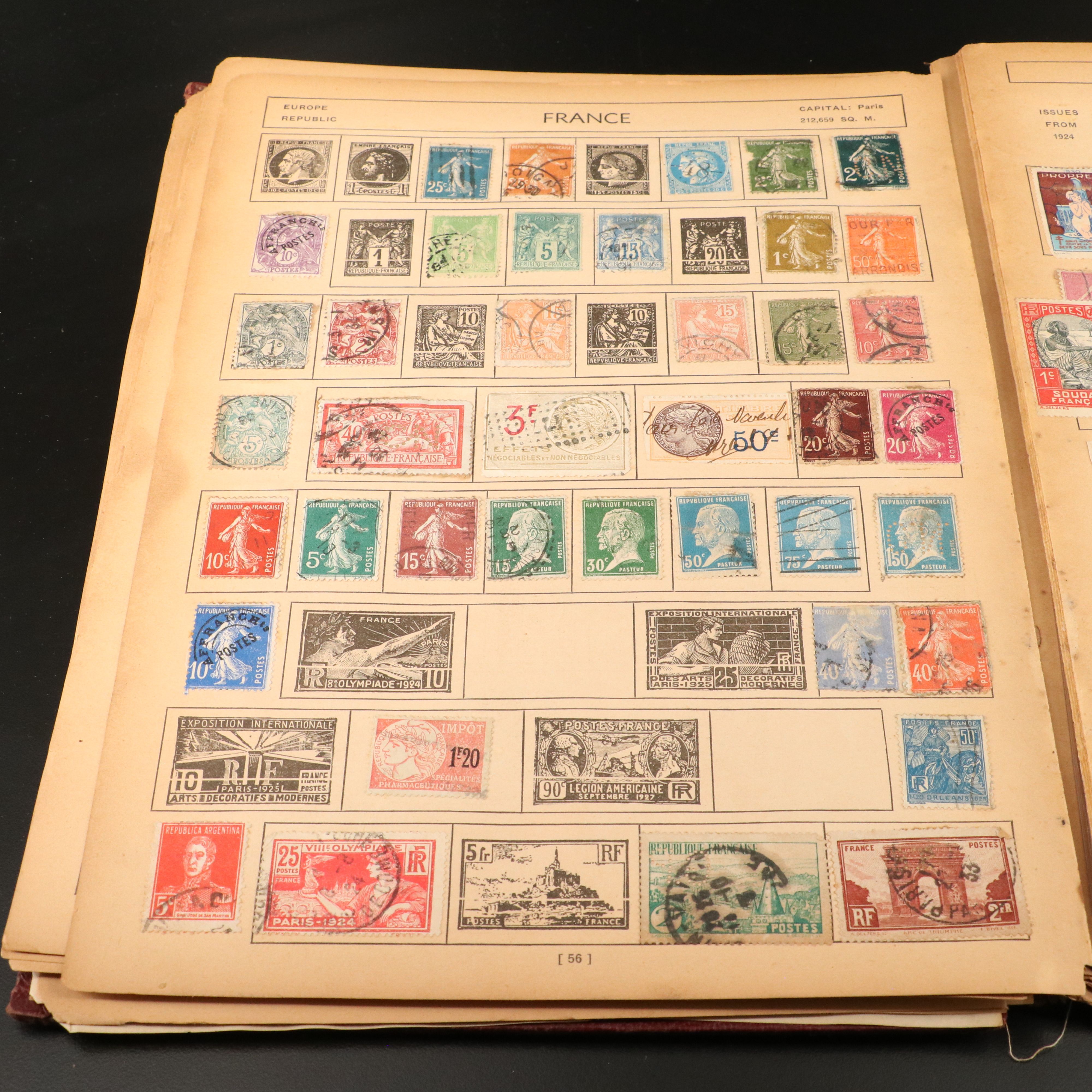 Stamp Collection Including Scott's International Postage Stamp Album
