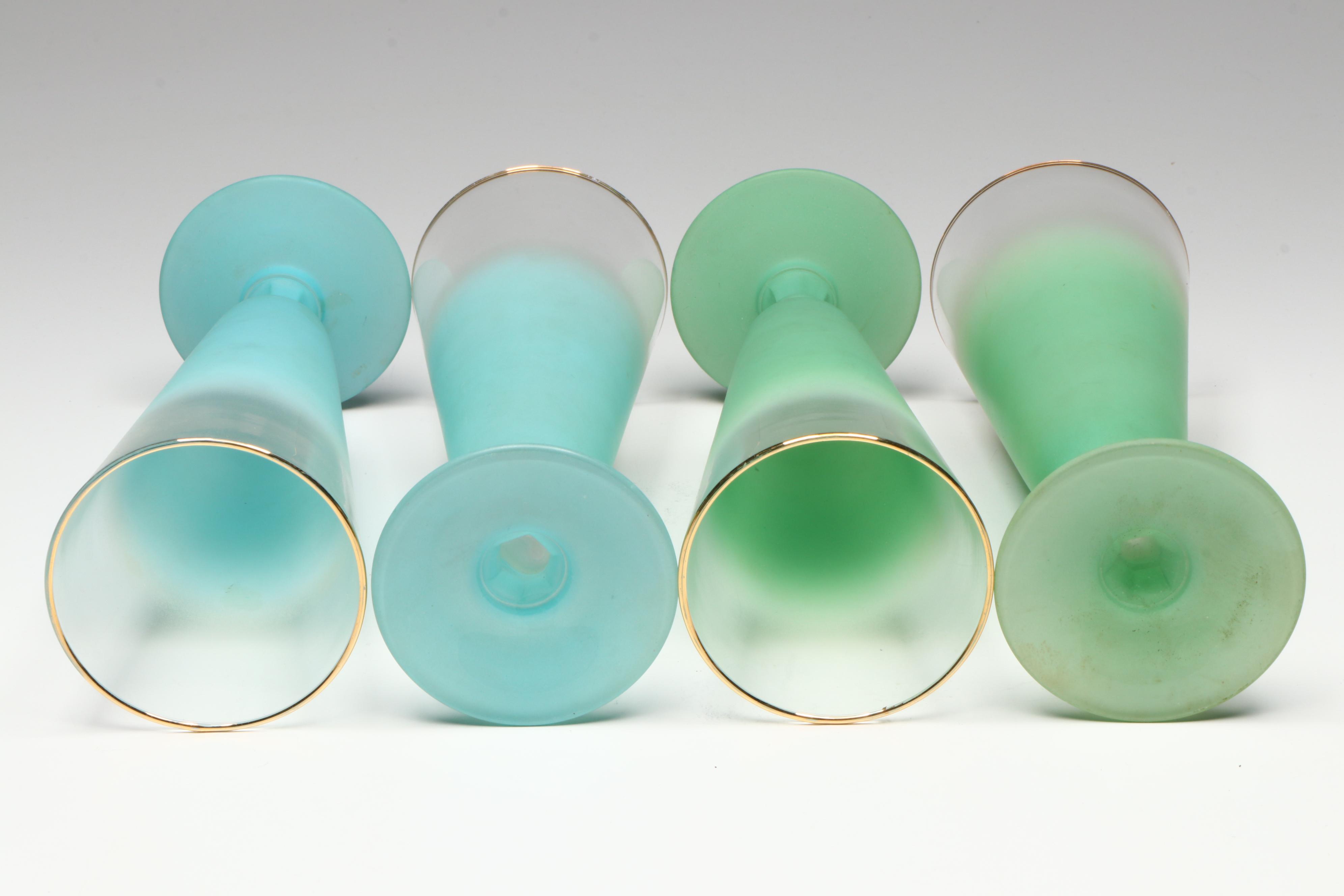 West Virginia Glass Company Blendo Pilsner Glasses, Mid to Late 20th Century