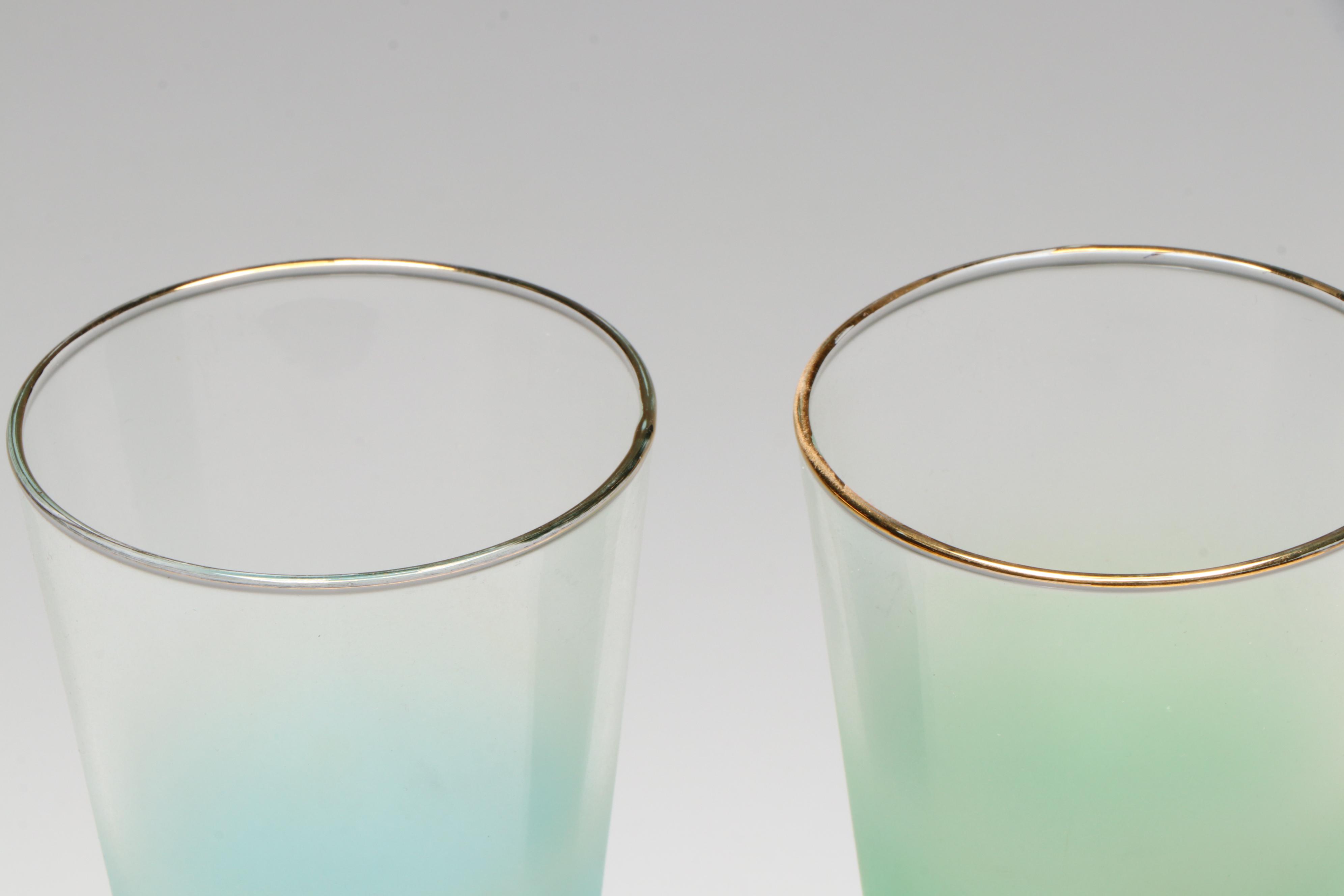 West Virginia Glass Company Blendo Pilsner Glasses, Mid to Late 20th Century