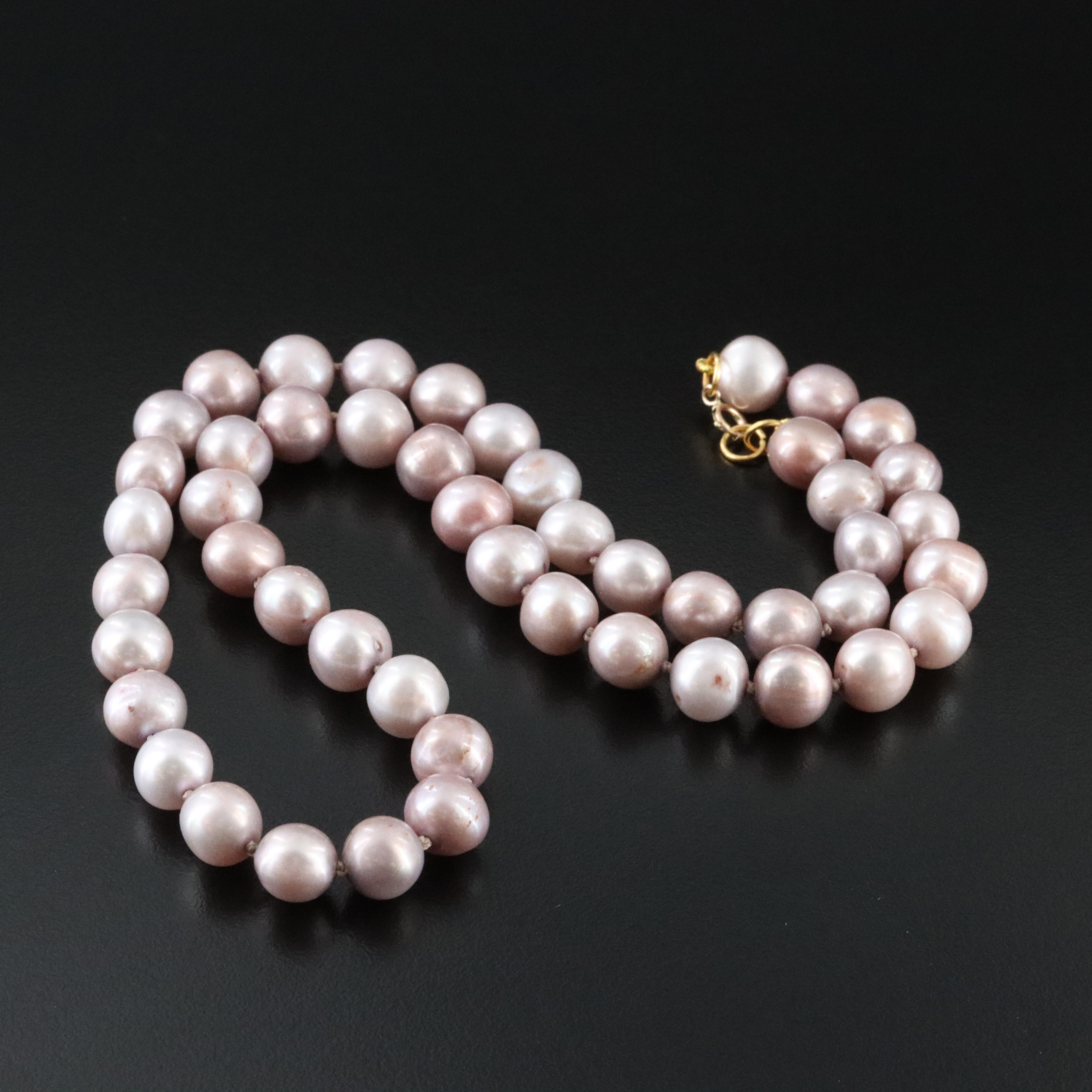 8.25 MM Pearl Necklace with 14K Clasp