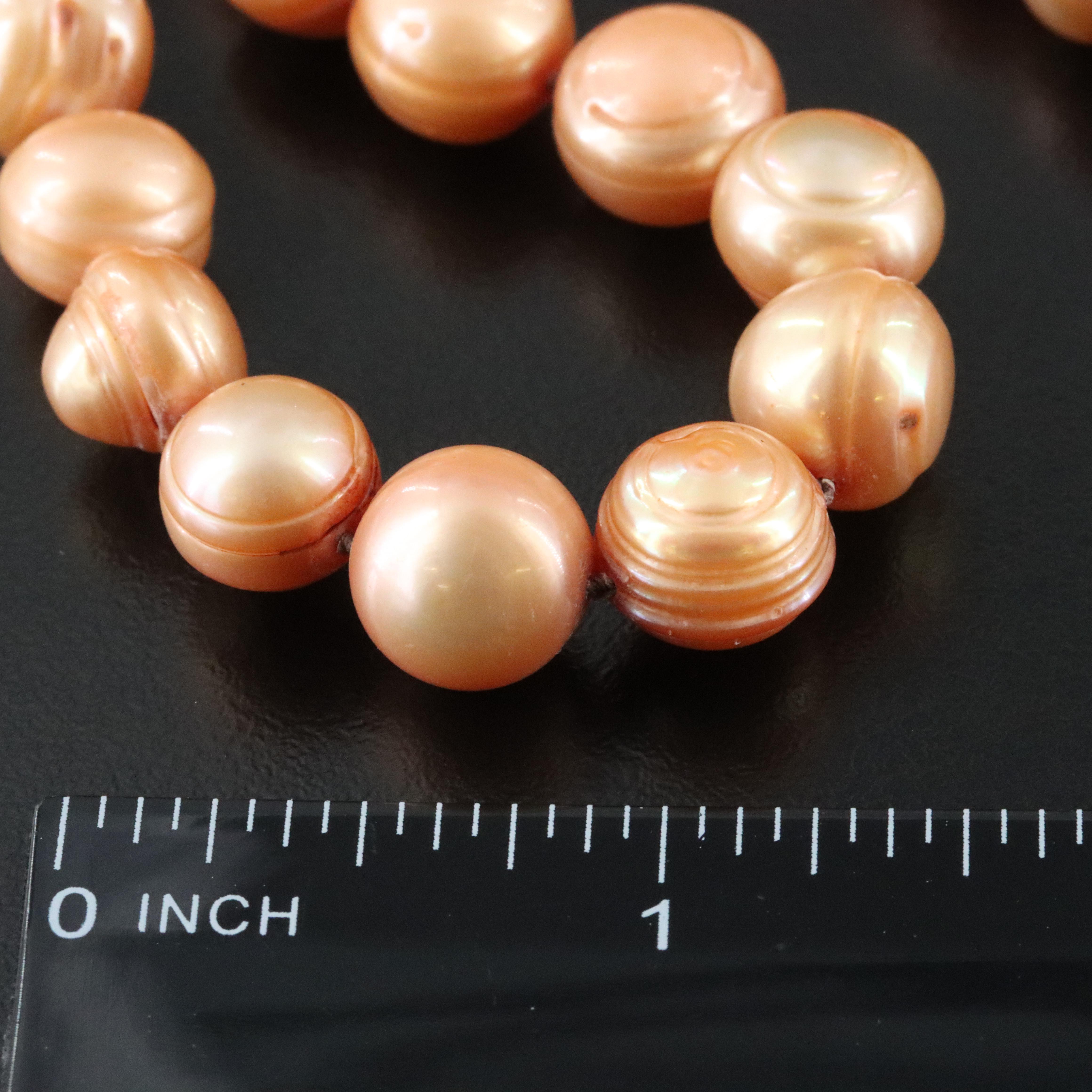 9.50 MM Pearl Necklace with 14K Clasp