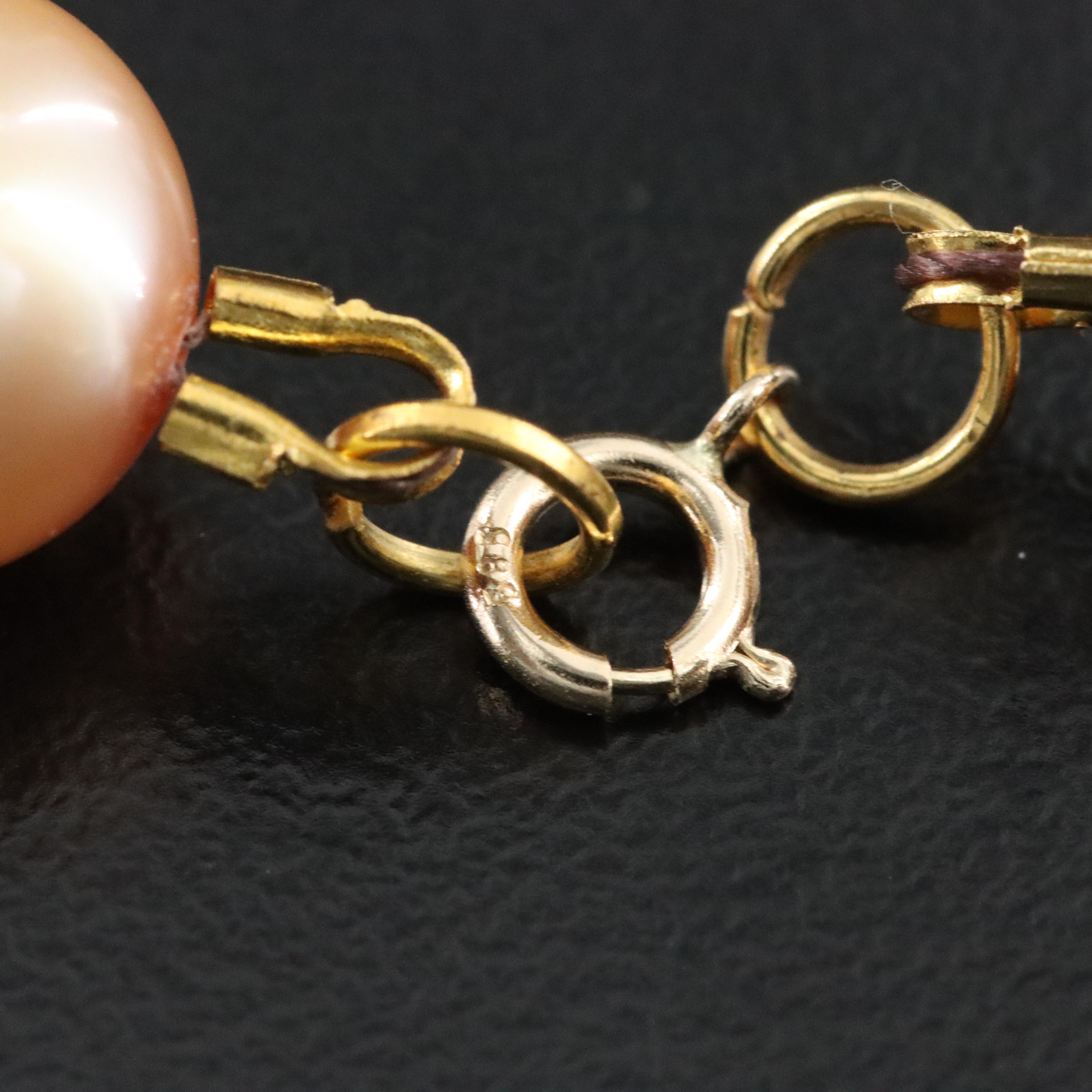 9.50 MM Pearl Necklace with 14K Clasp