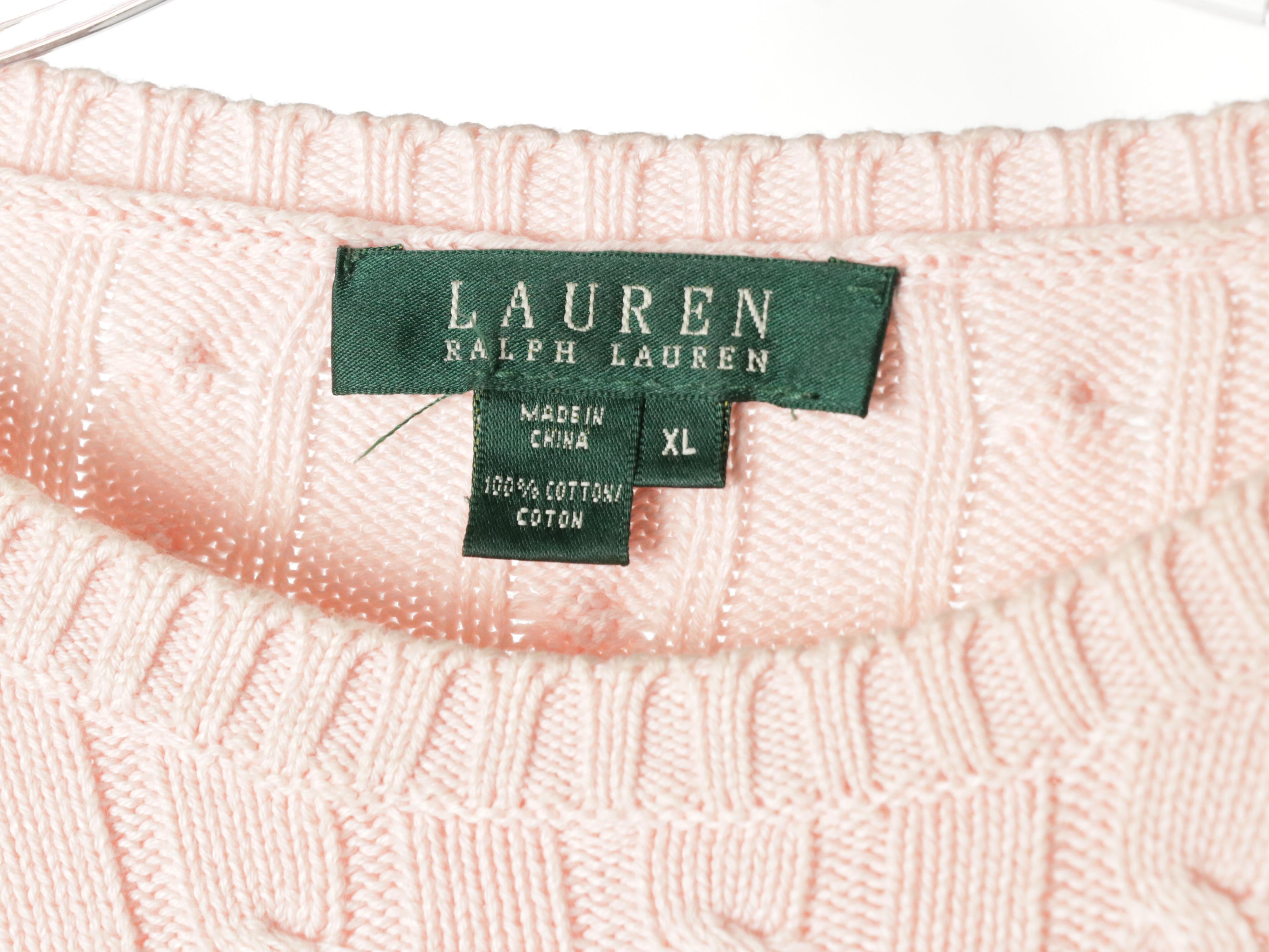 Lauren Ralph Lauren Cable Knit Cotton Sweaters, Turtleneck & Fur-Trimmed Sweater