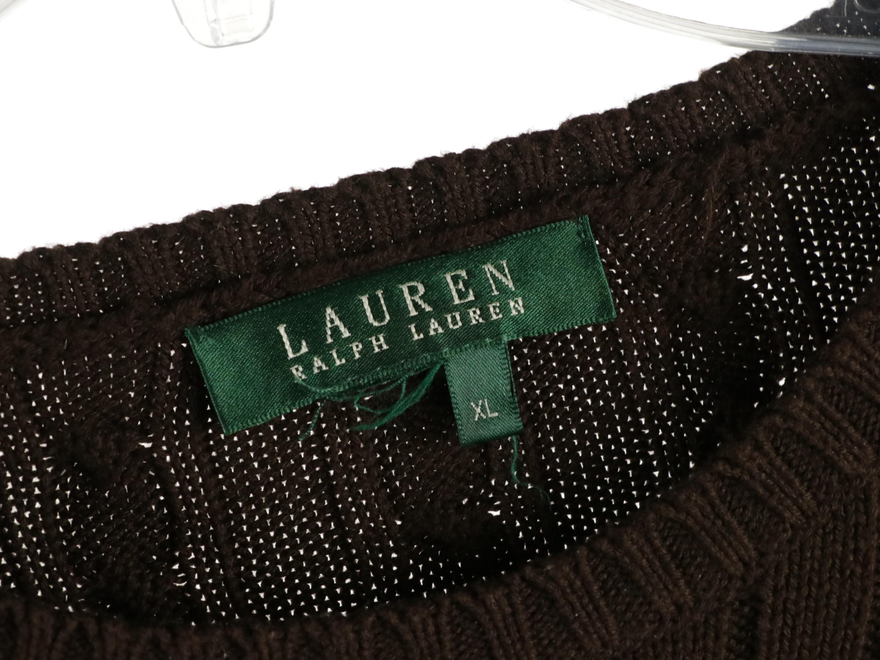 Lauren Ralph Lauren Cable Knit Cotton Sweaters, Turtleneck & Fur-Trimmed Sweater