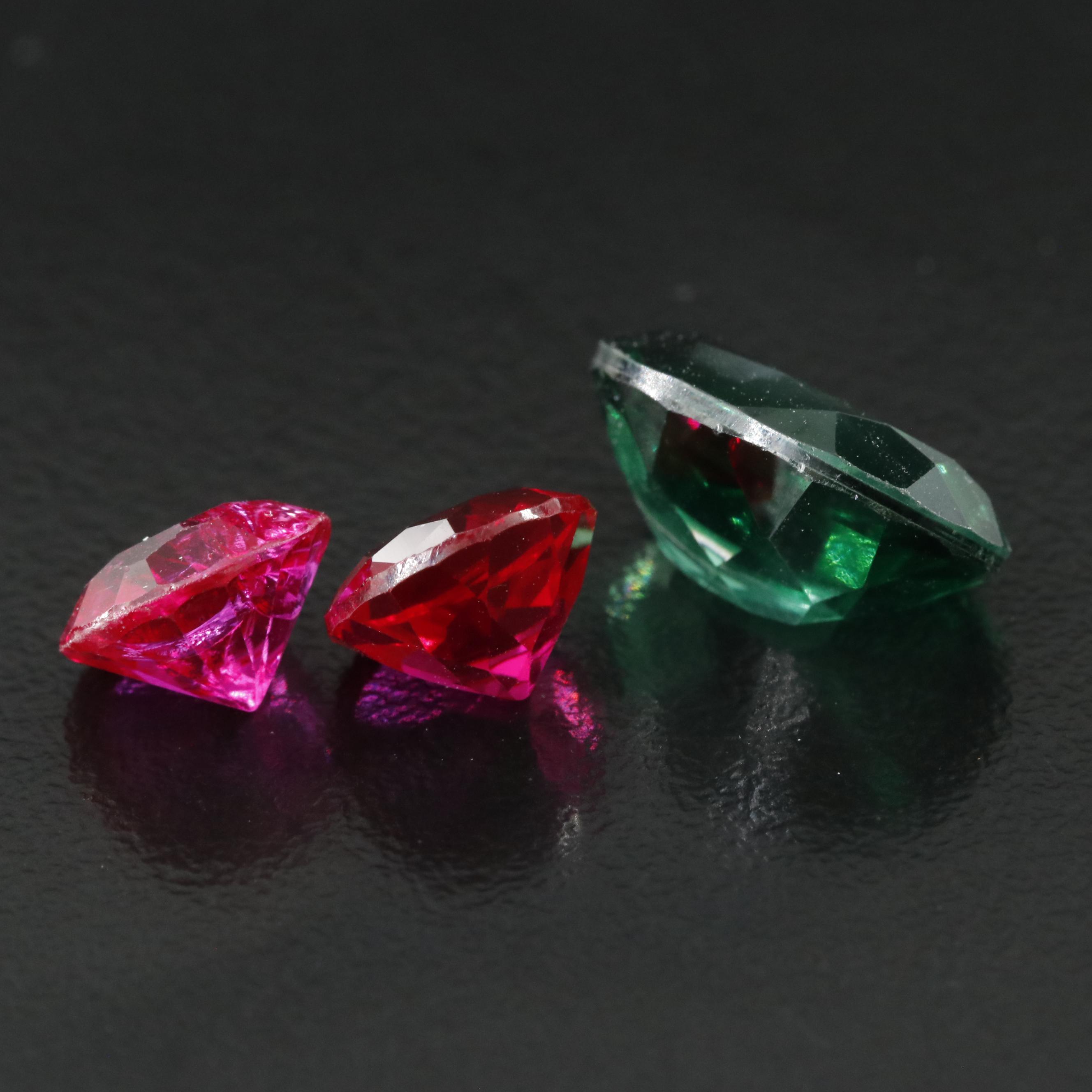 Loose 12.68 CTW Topaz and Lab Grown Rubies