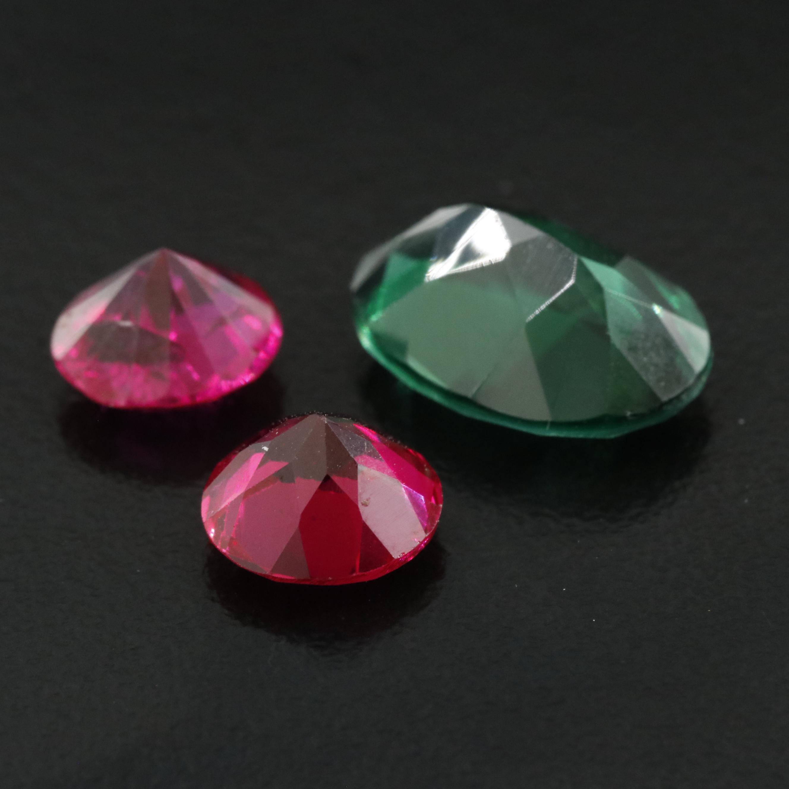 Loose 12.68 CTW Topaz and Lab Grown Rubies