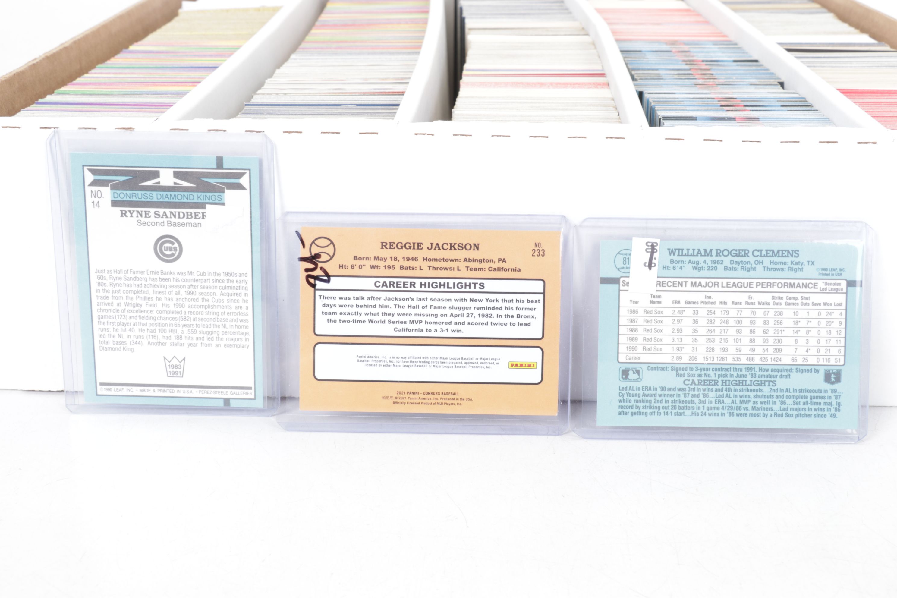 Ryne Sandberg, Reggie Jackson & Other Baseball Trading Cards