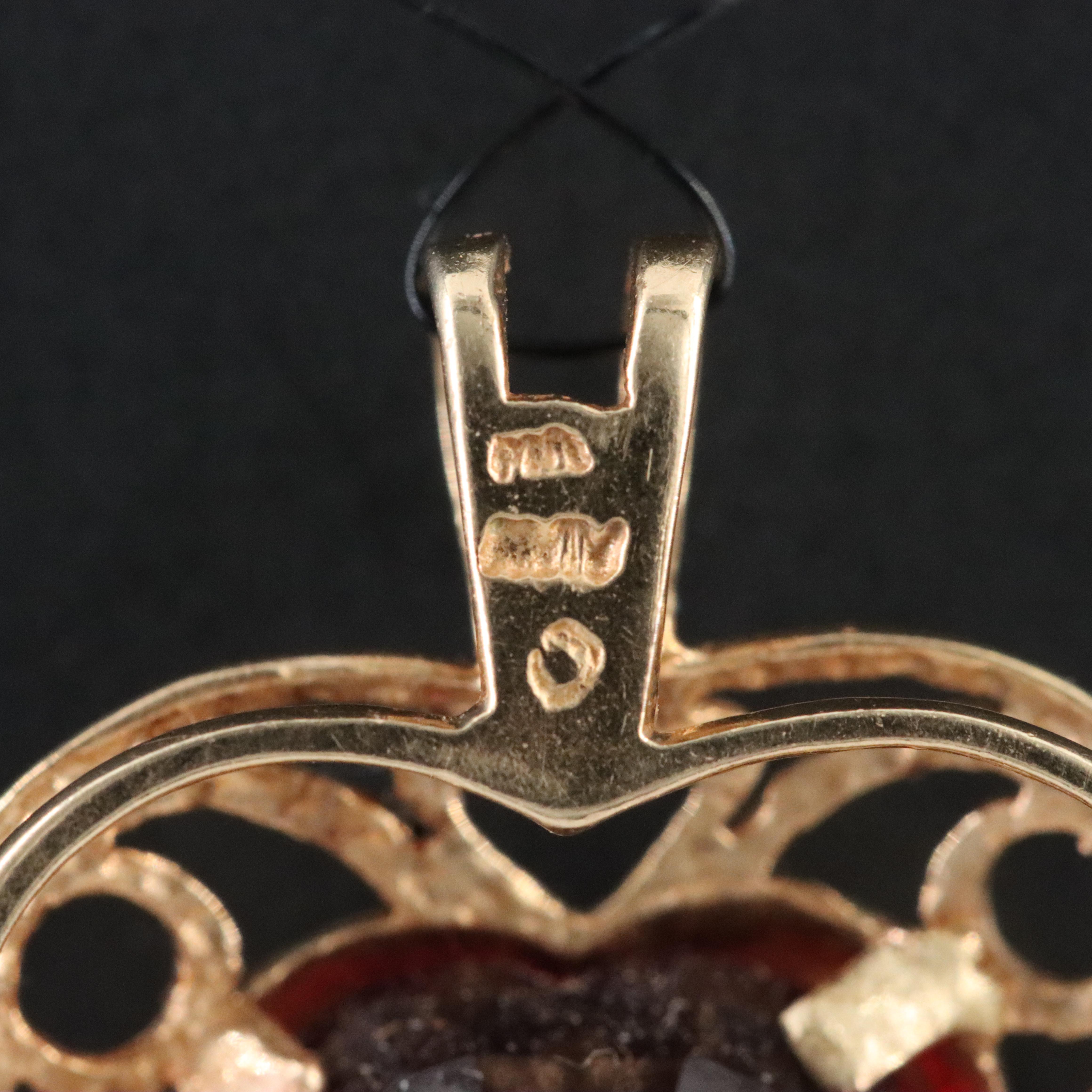 14K Ruby Heart Pendant