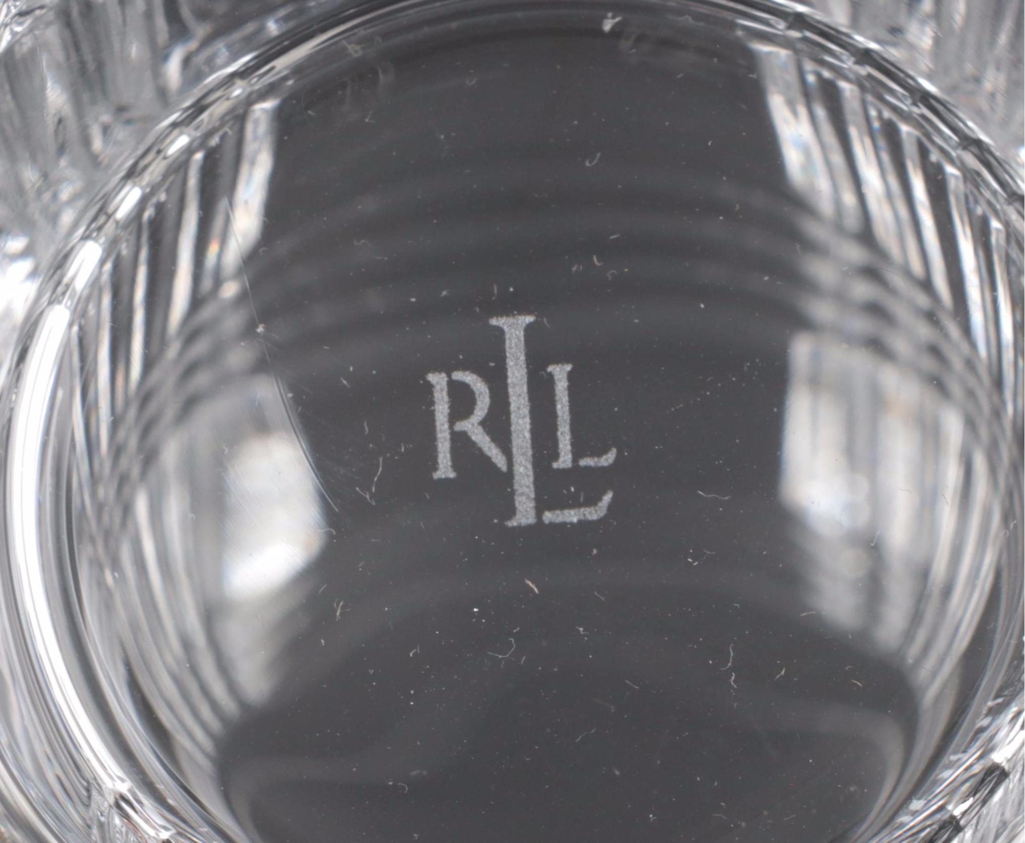 Ralph Lauren "Glen Plaid" Crystal Old Fashioned Glasses and Tumblers