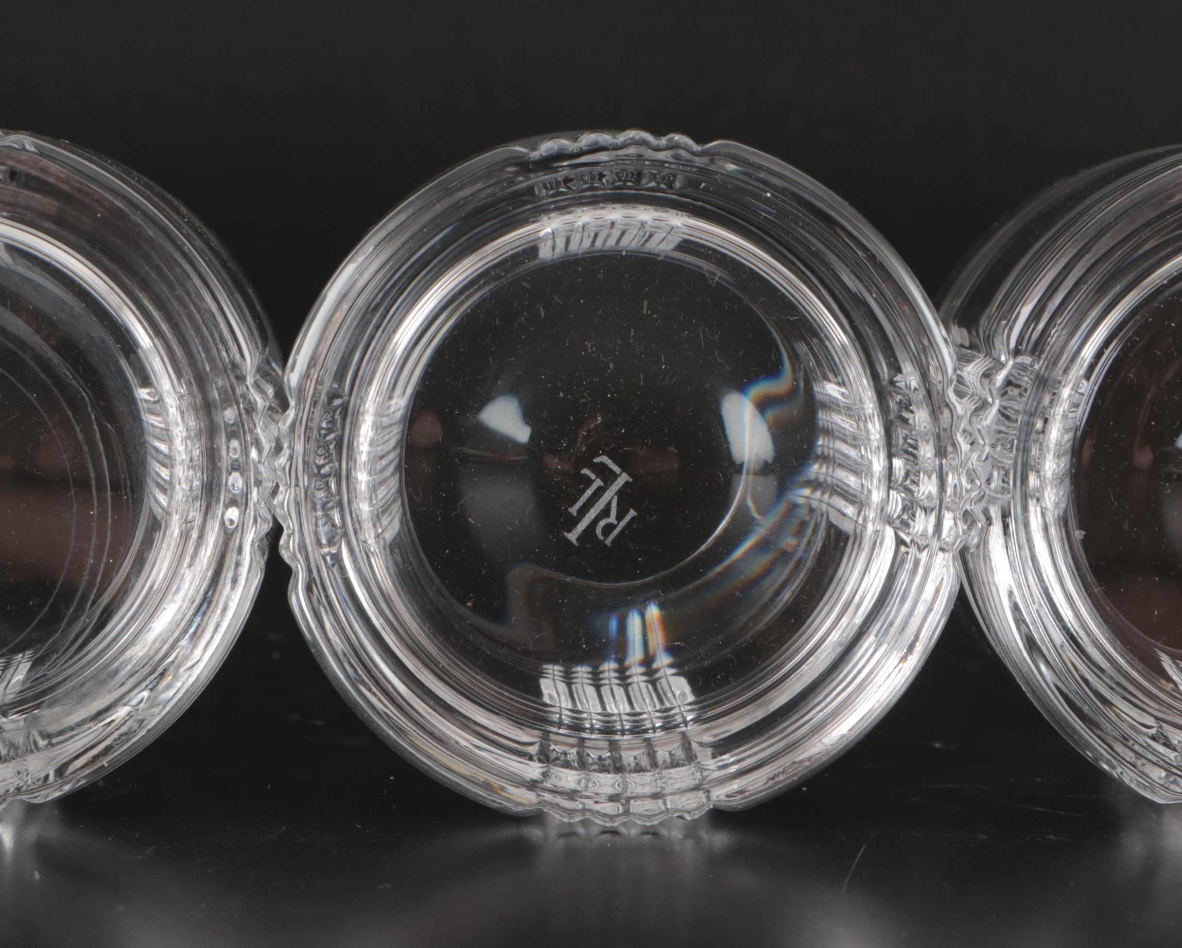 Ralph Lauren "Glen Plaid" Crystal Old Fashioned Glasses and Tumblers