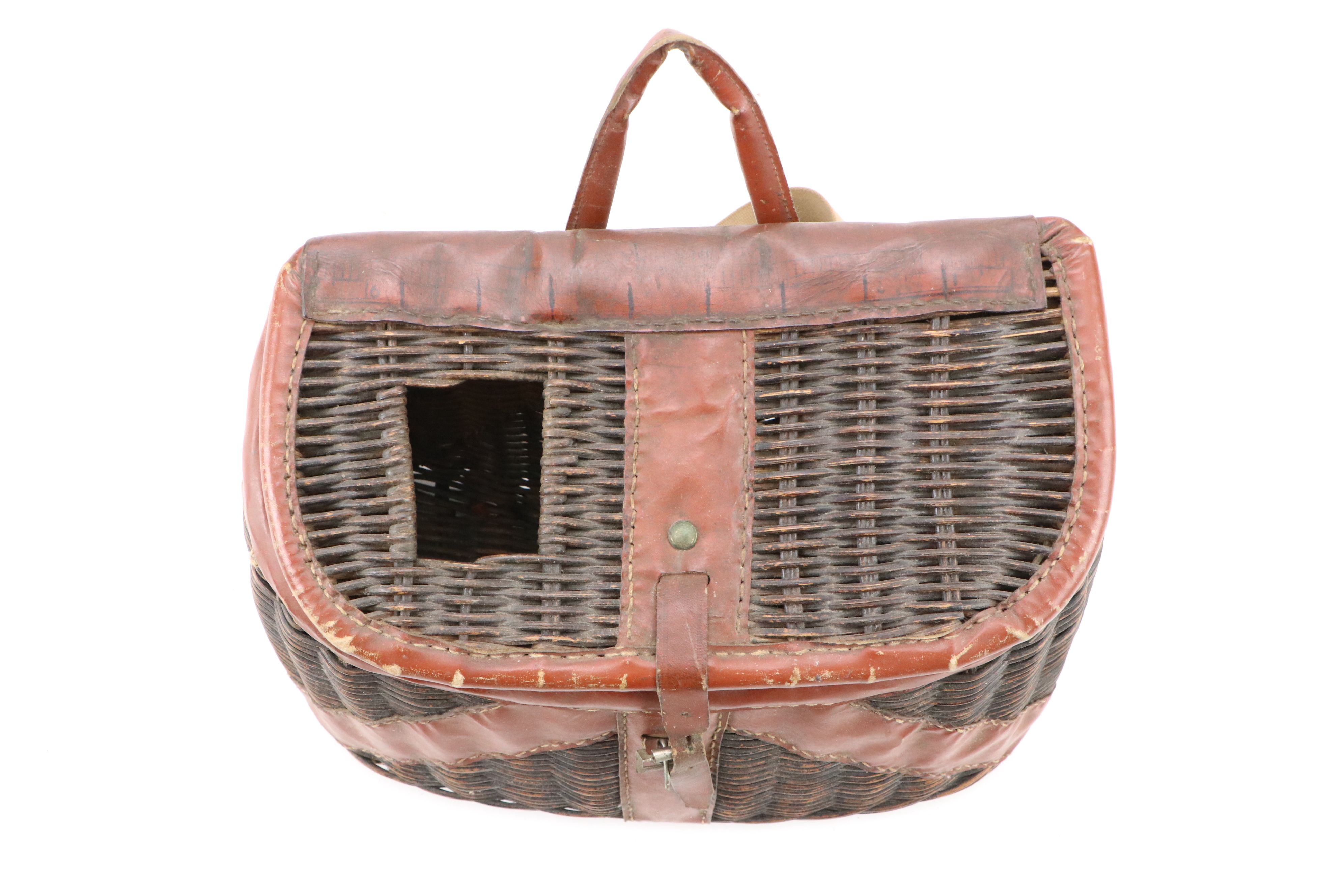 Wicker Fishing Creel and Japanese Style Ikebana Handwoven Basket