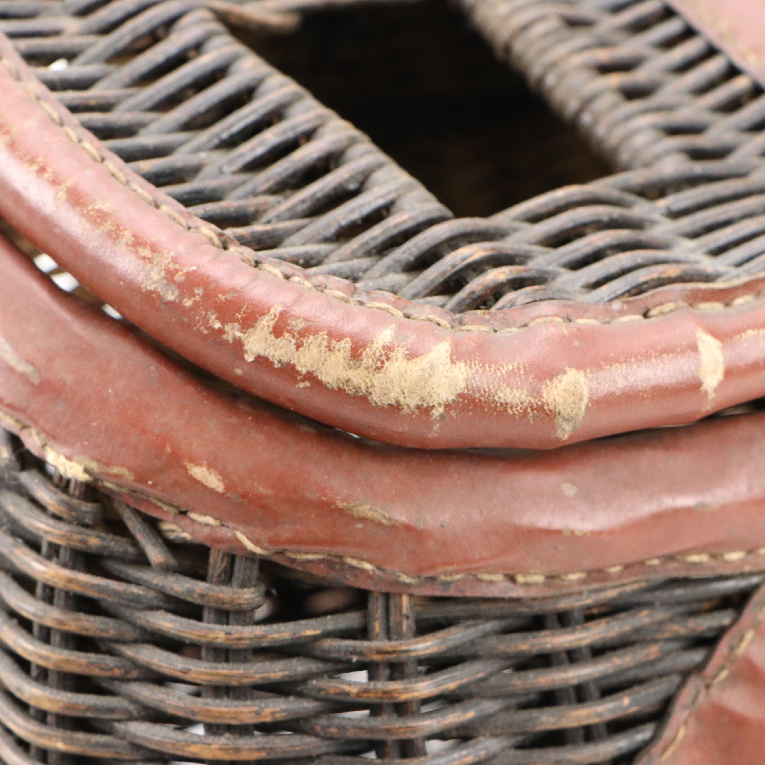 Wicker Fishing Creel and Japanese Style Ikebana Handwoven Basket