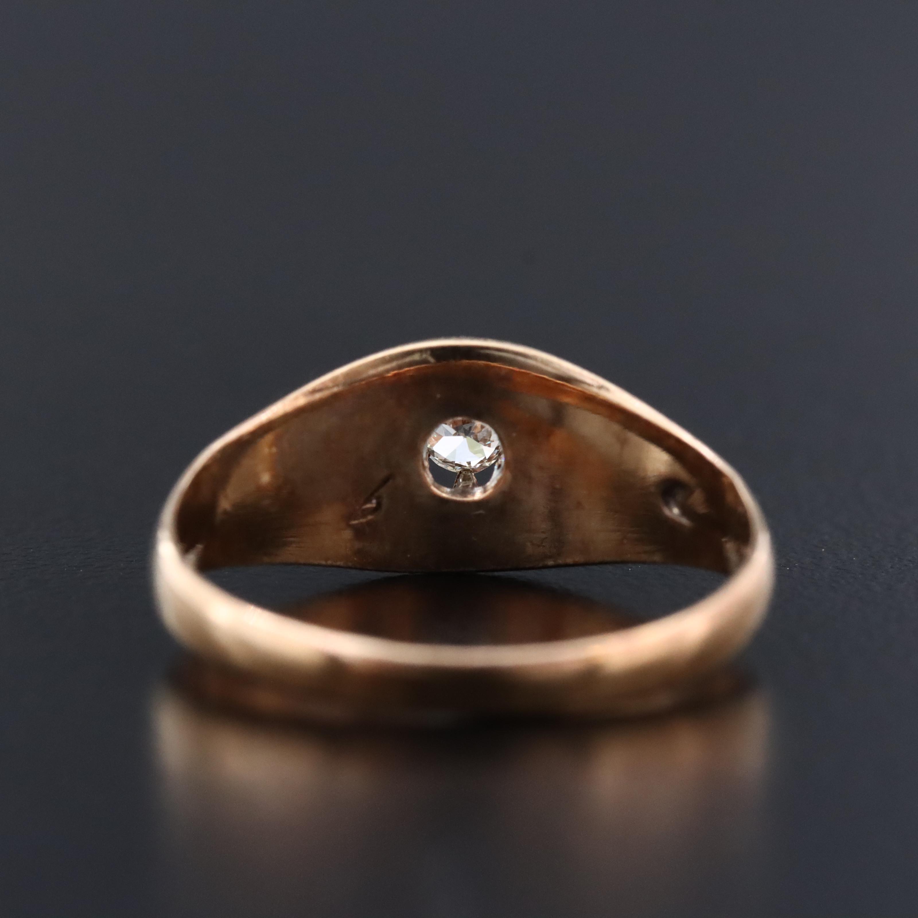 Vintage 14K 0.12 CT Diamond Ring