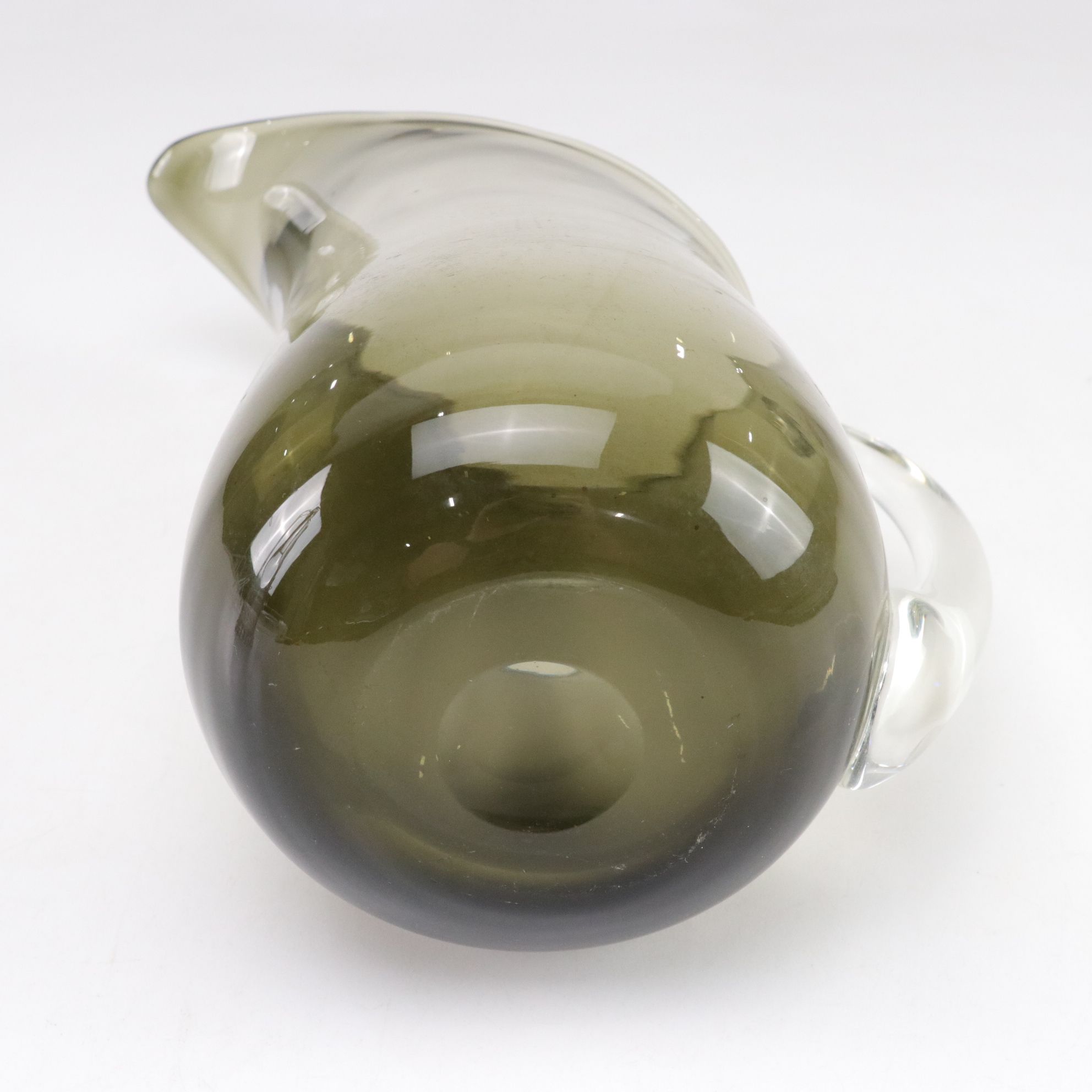 Pair of Blown Glass Pitchers