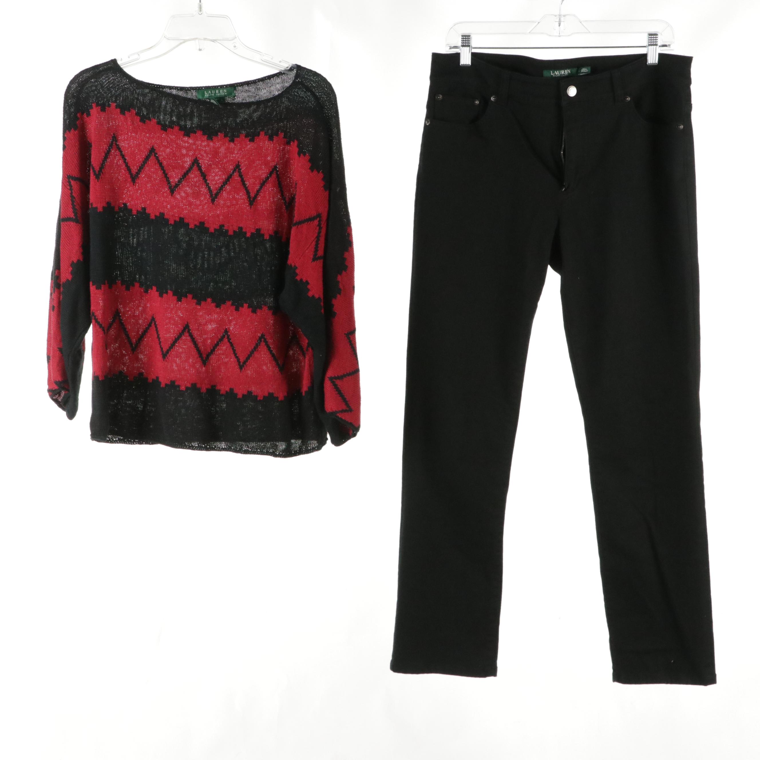 Lauren Ralph Lauren Corduroy Pants,  Black Jeans, Striped Knit Turtleneck, More