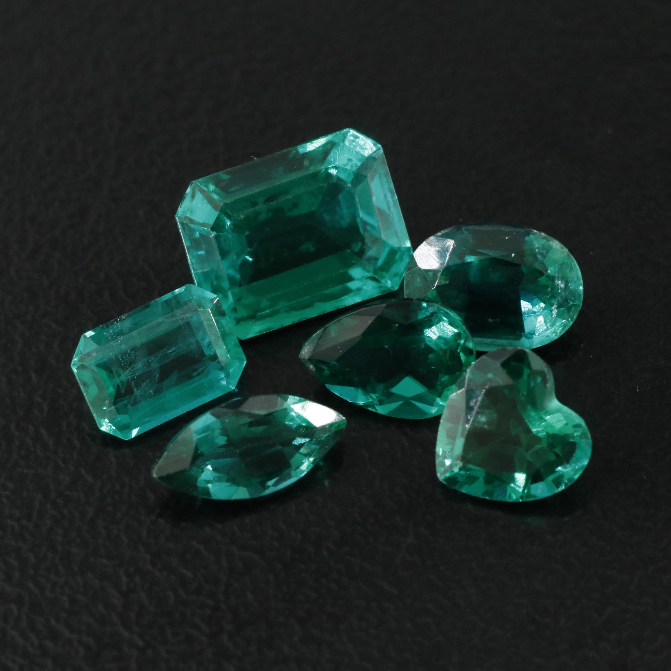 Loose 4.98 CTW Lab Grown Emeralds