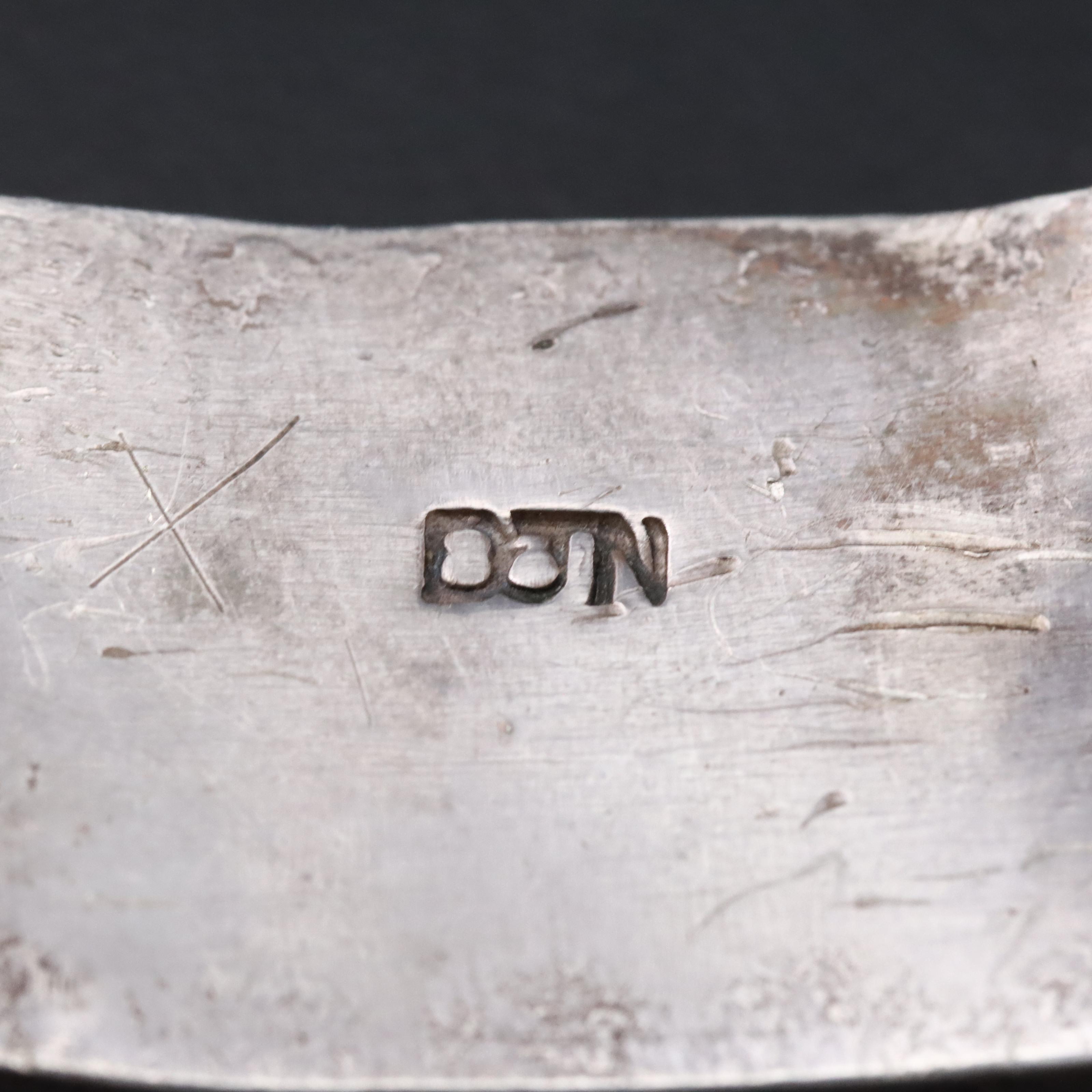 Southwestern Sterling Signed Peyote Bird & Stampwork Watch Bracelets