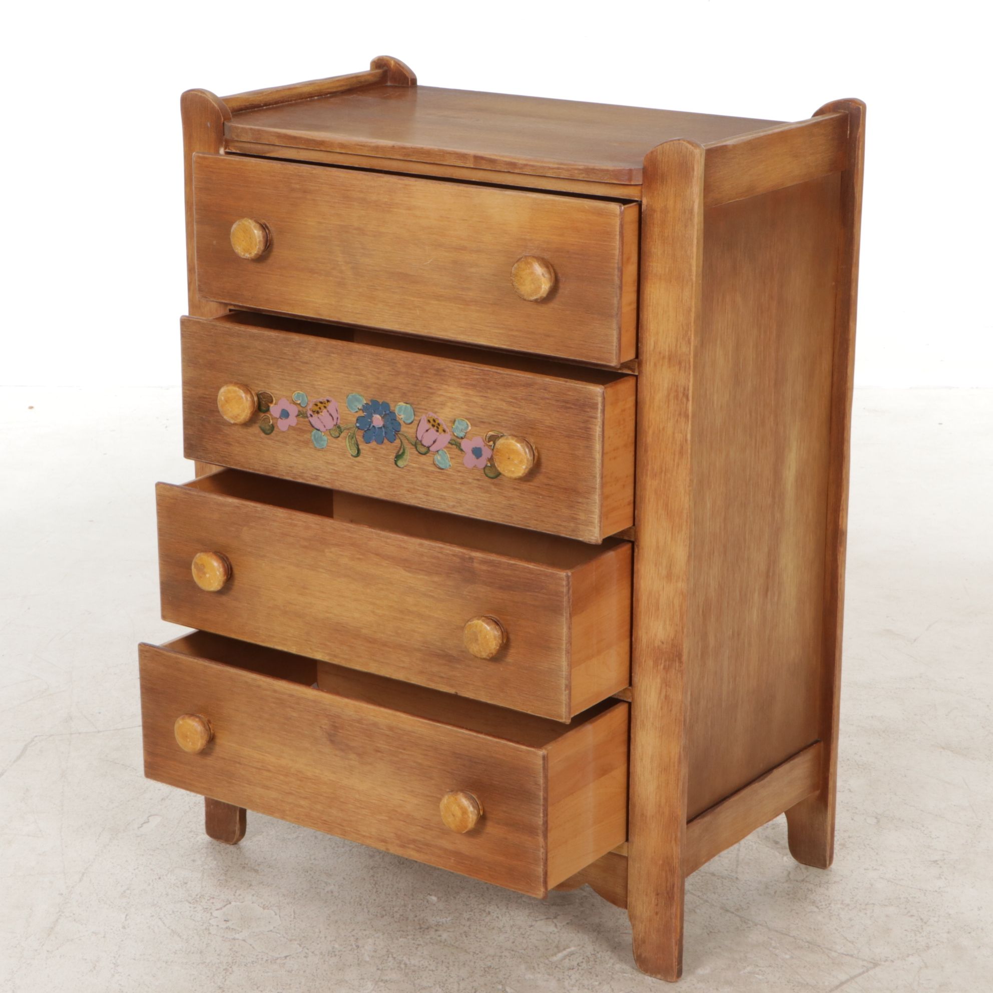 Coronado Southwestern Style Paint Decorated Chest of Drawers
