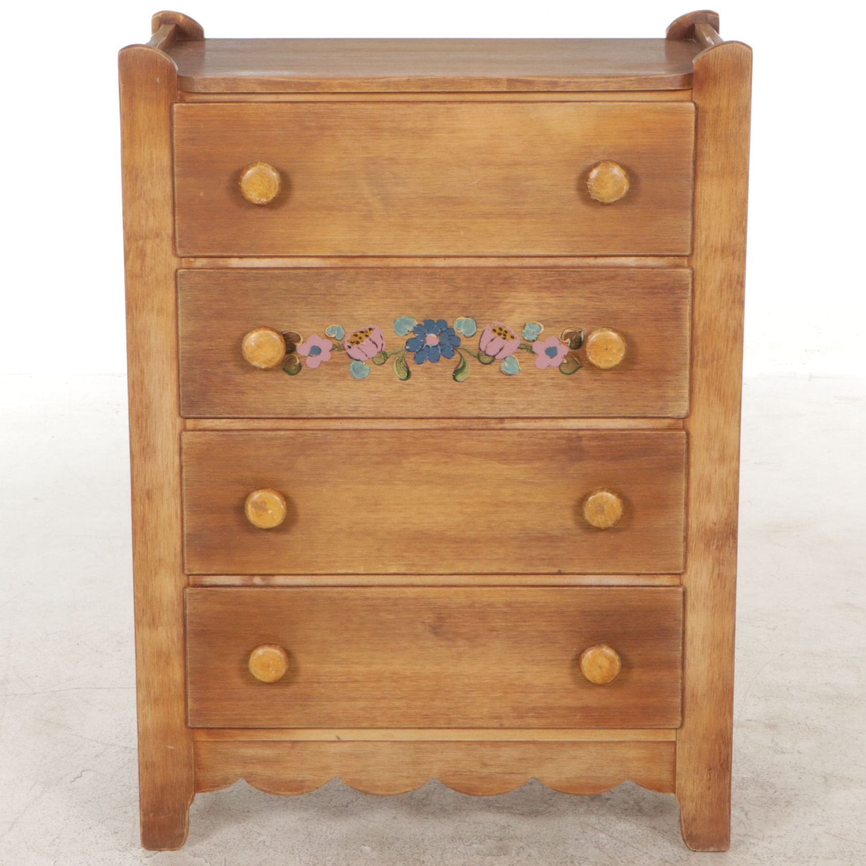 Coronado Southwestern Style Paint Decorated Chest of Drawers