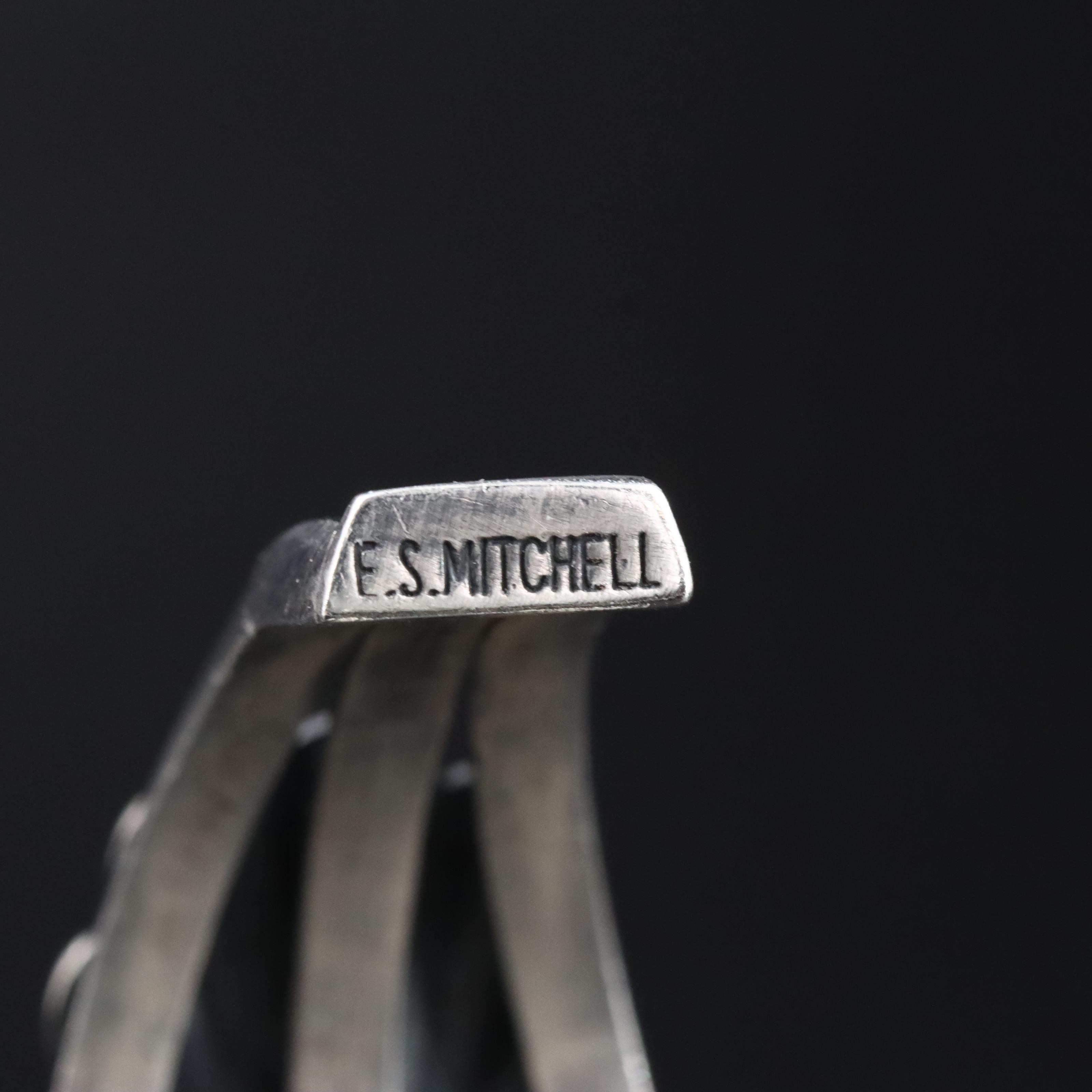 Eugene Mitchell Navajo Diné Sterling Turquoise Cuff Bracelet