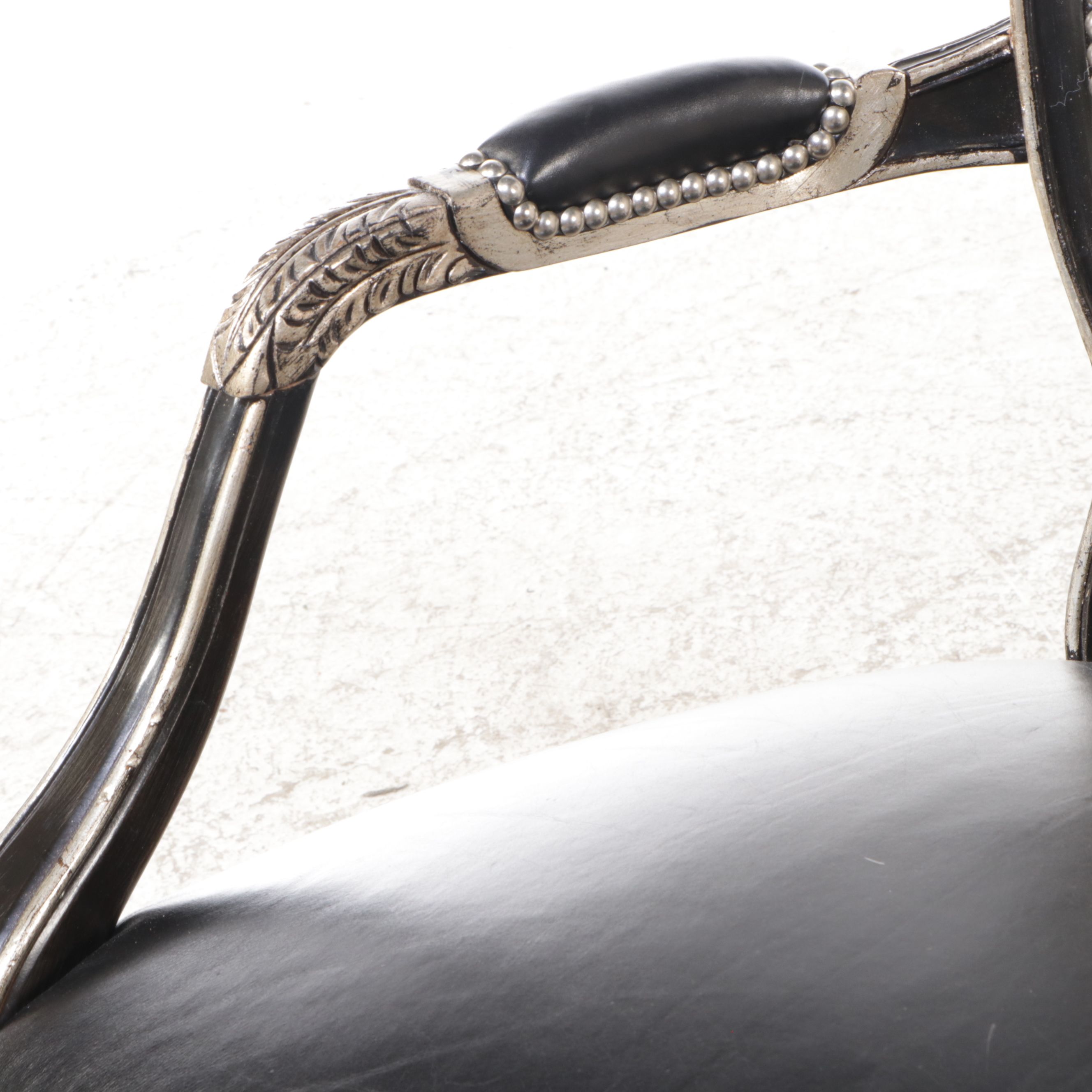 Sheraton Style Armchair with Faux Zebra Upholstery