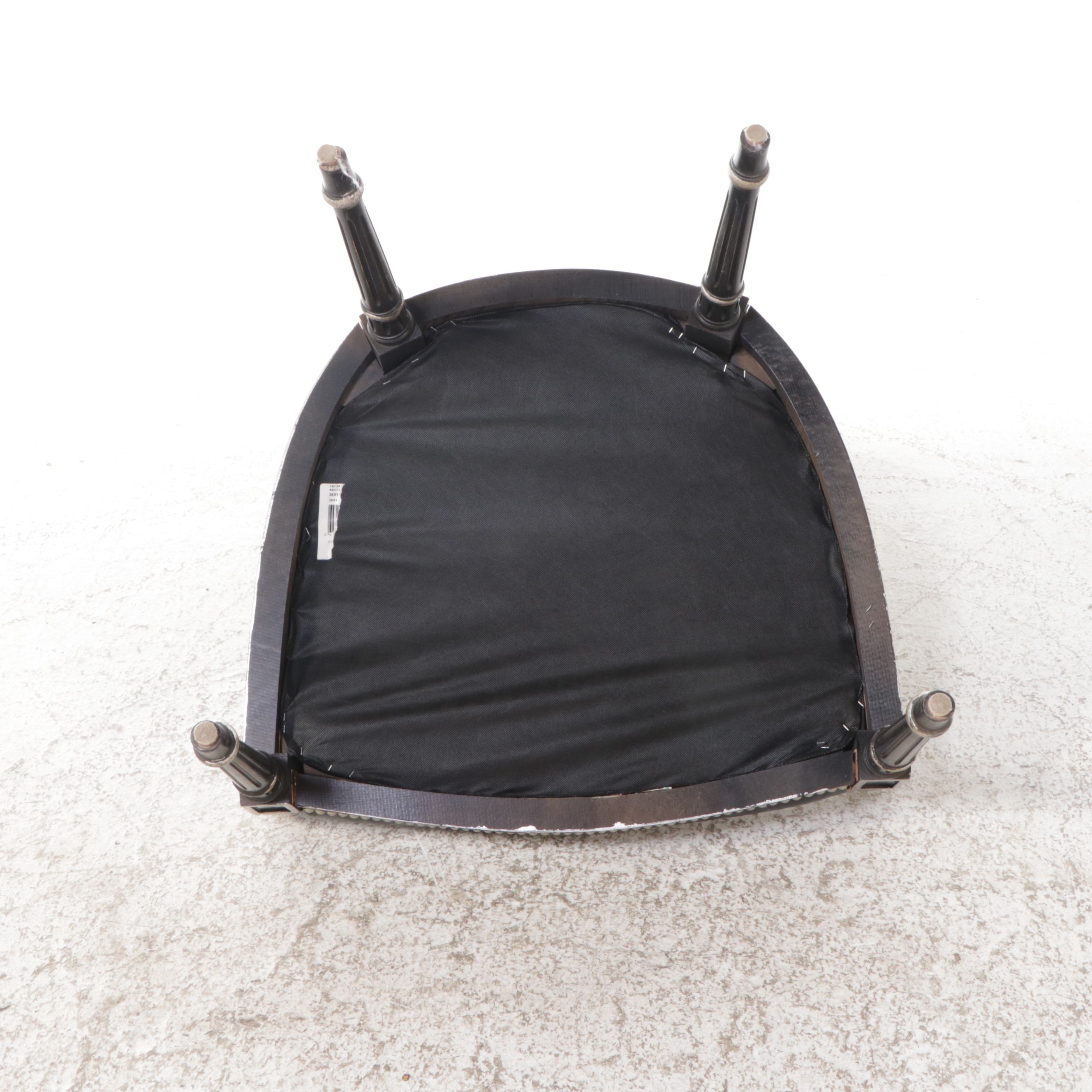 Sheraton Style Armchair with Faux Zebra Upholstery