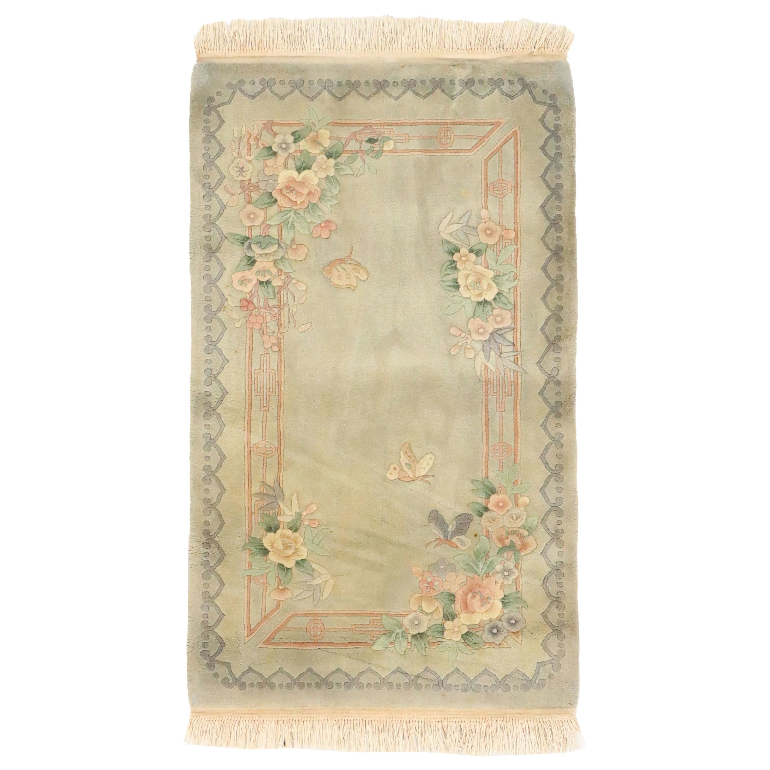 3'1 x 5'9 Hand-Knotted Chinese Peking Area Rug