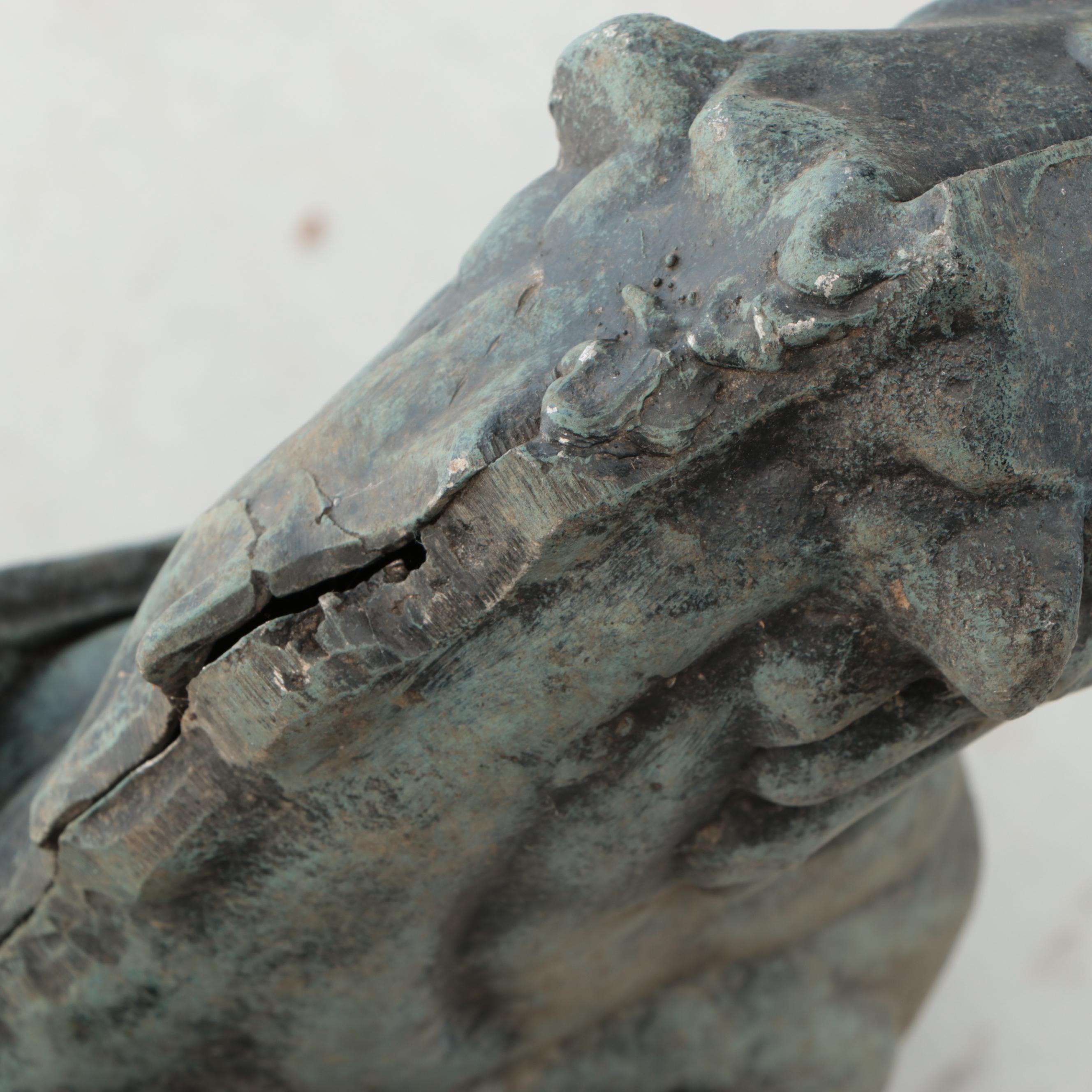 Cast Metal Griffin Outdoor Sculpture