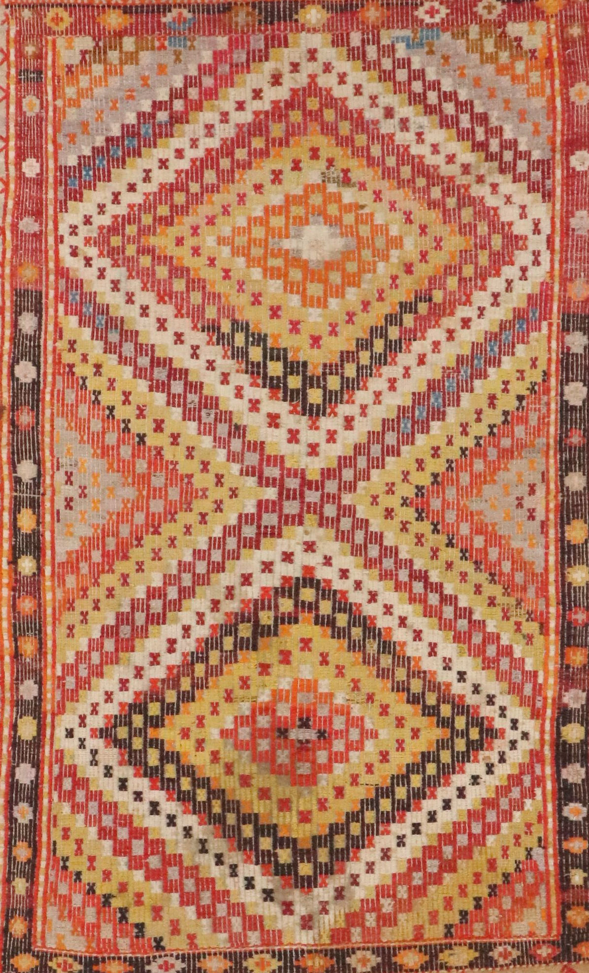 2'10 x 5'6 Handwoven Turkish Mut Cicim Accent Rug