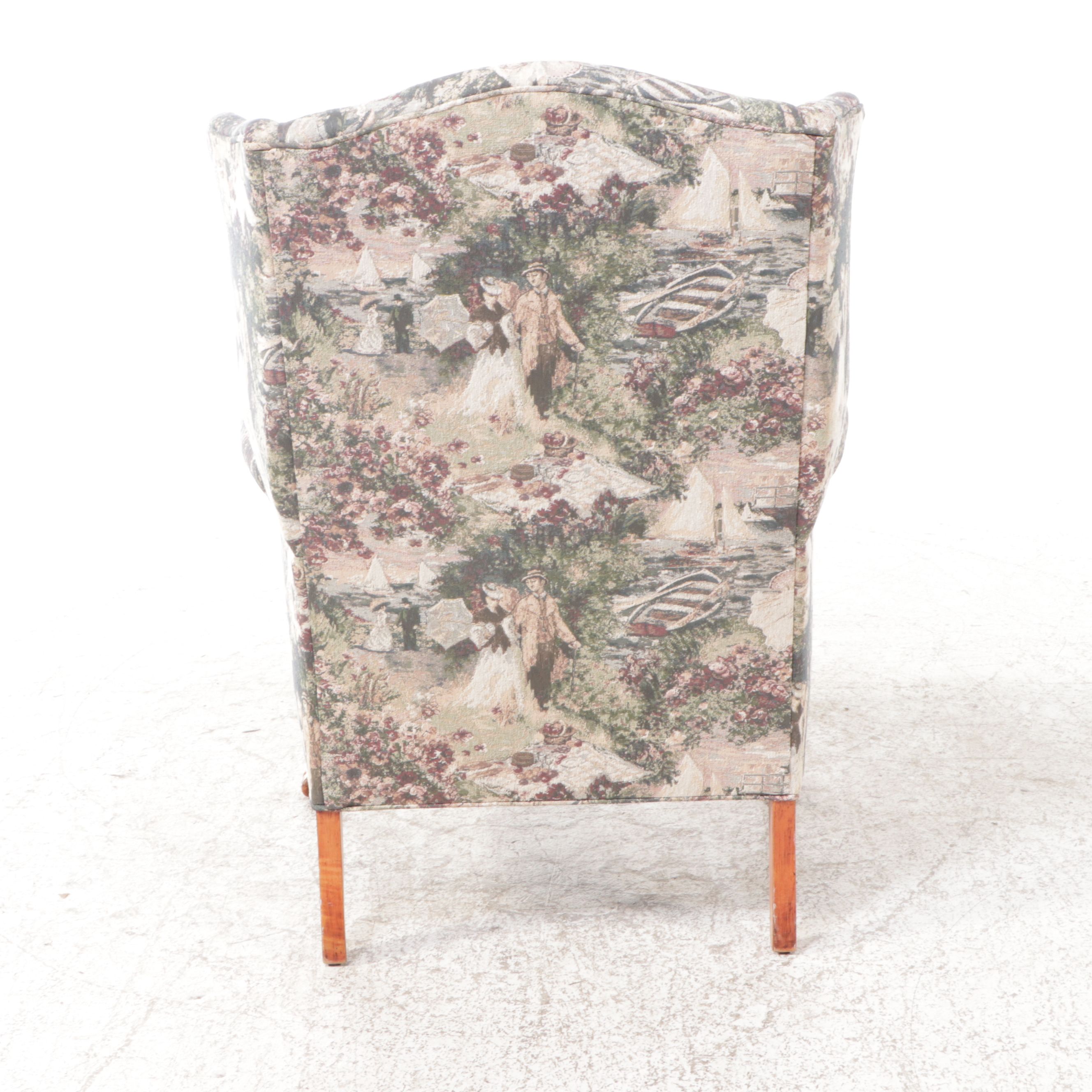 Upholstered Wingback Armchair