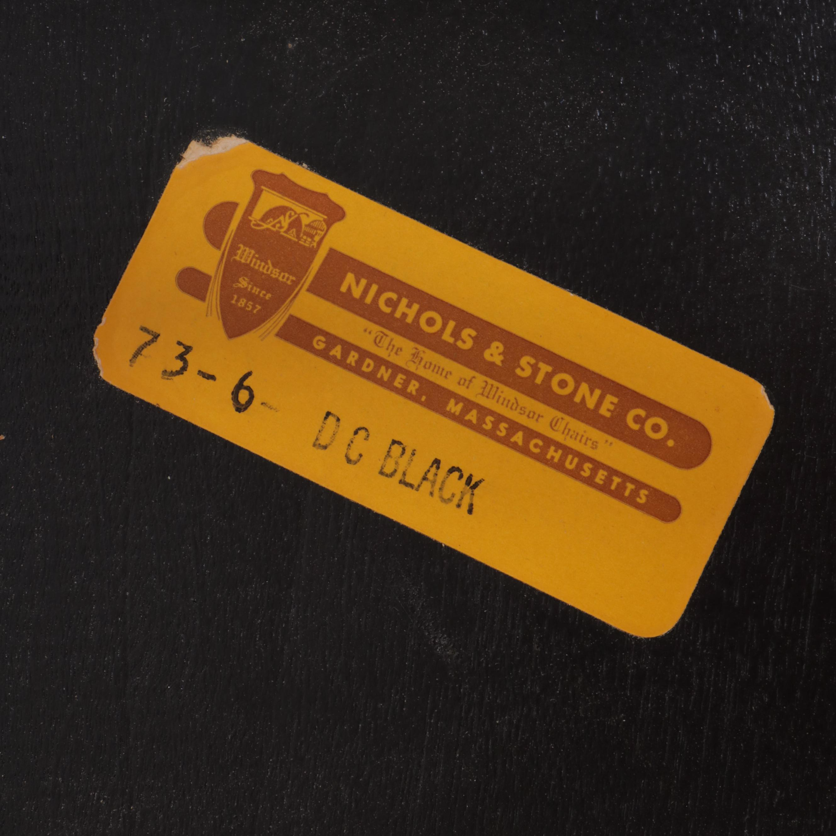 Nichols & Stone Co. Ebonized Wood Windsor Rocking Chair