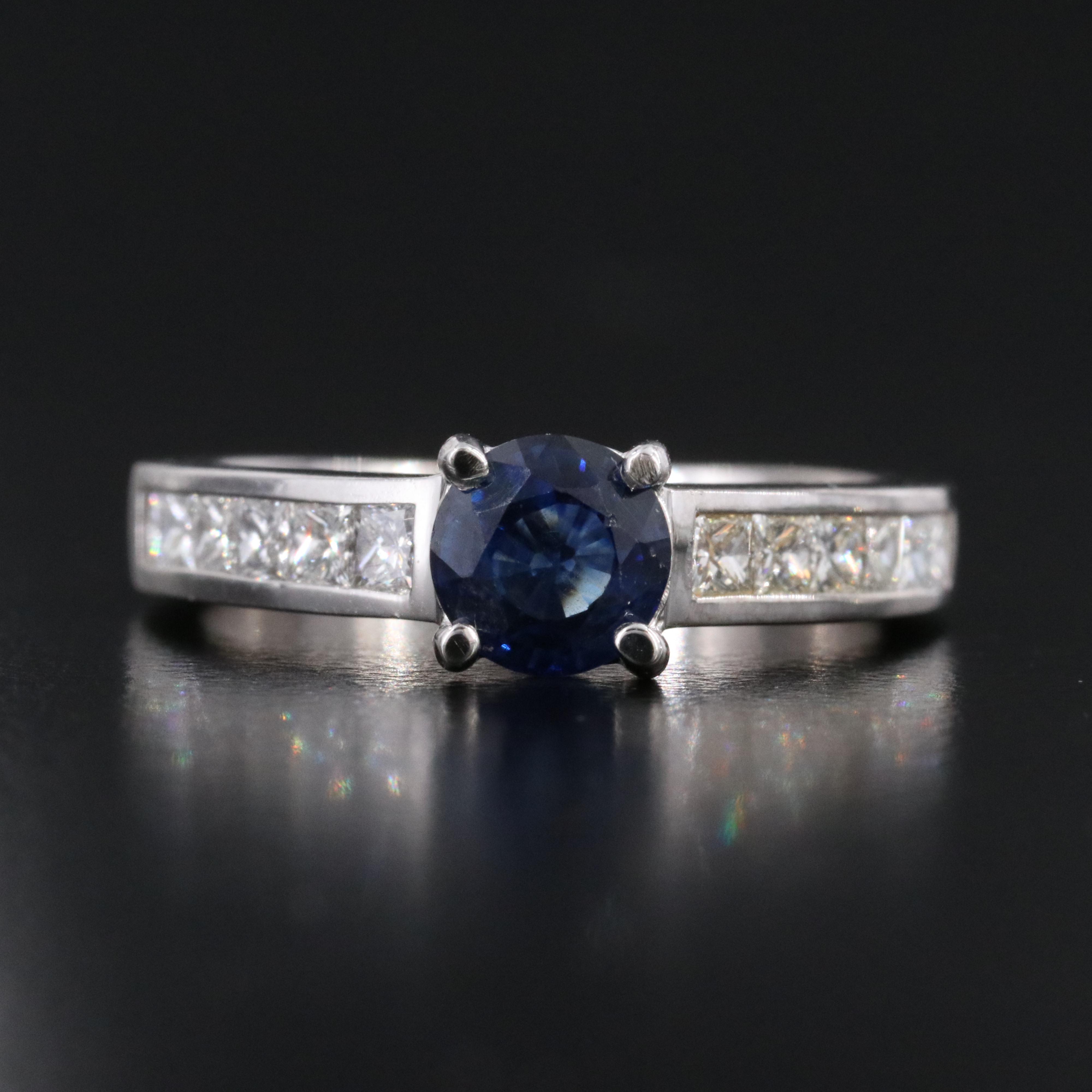 14K Sapphire and Diamond Ring