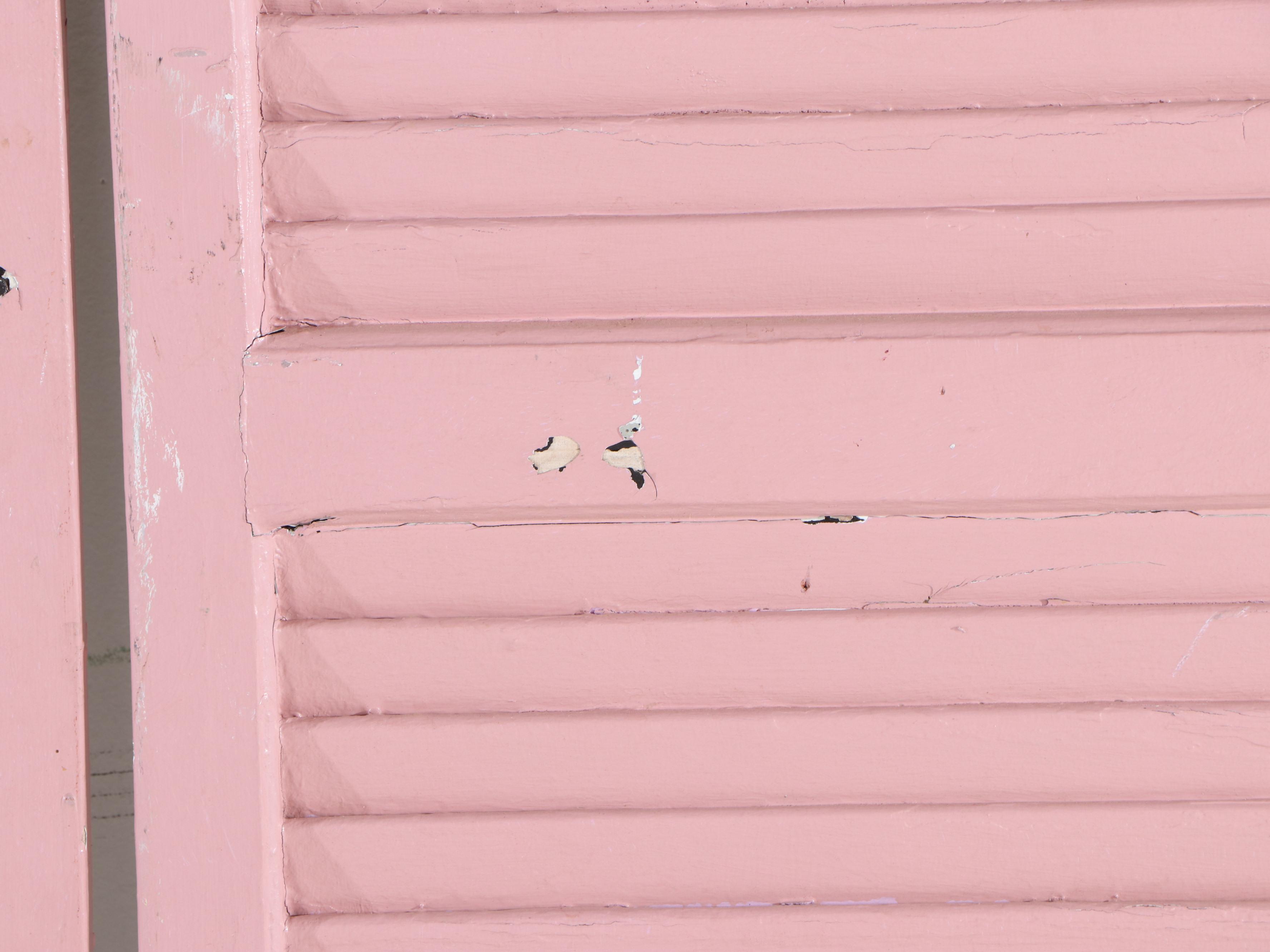 Pair of Vintage Painted Wood Louvered Window Shutters