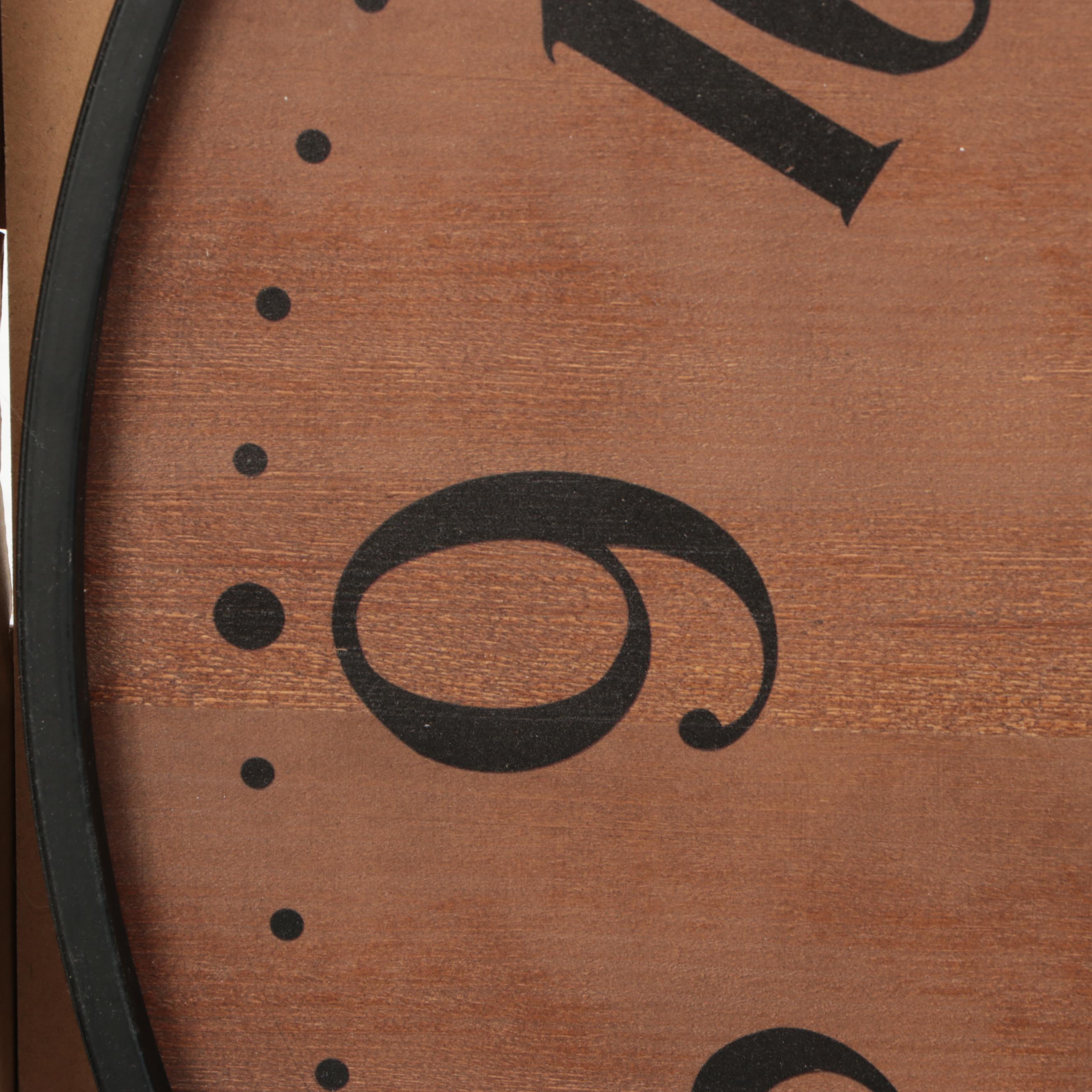 Kensington Station Wooden Round Wall Clock