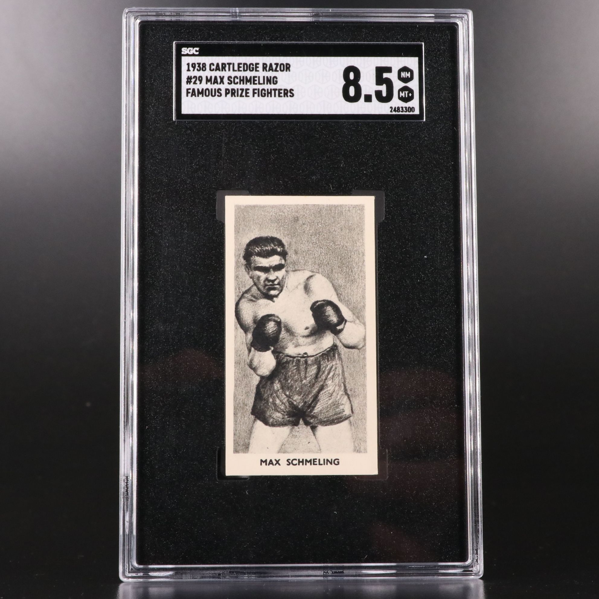 1938 Cartledge Razor Max Schmeling Famous Prize Fighters Card Graded SGC 8.5