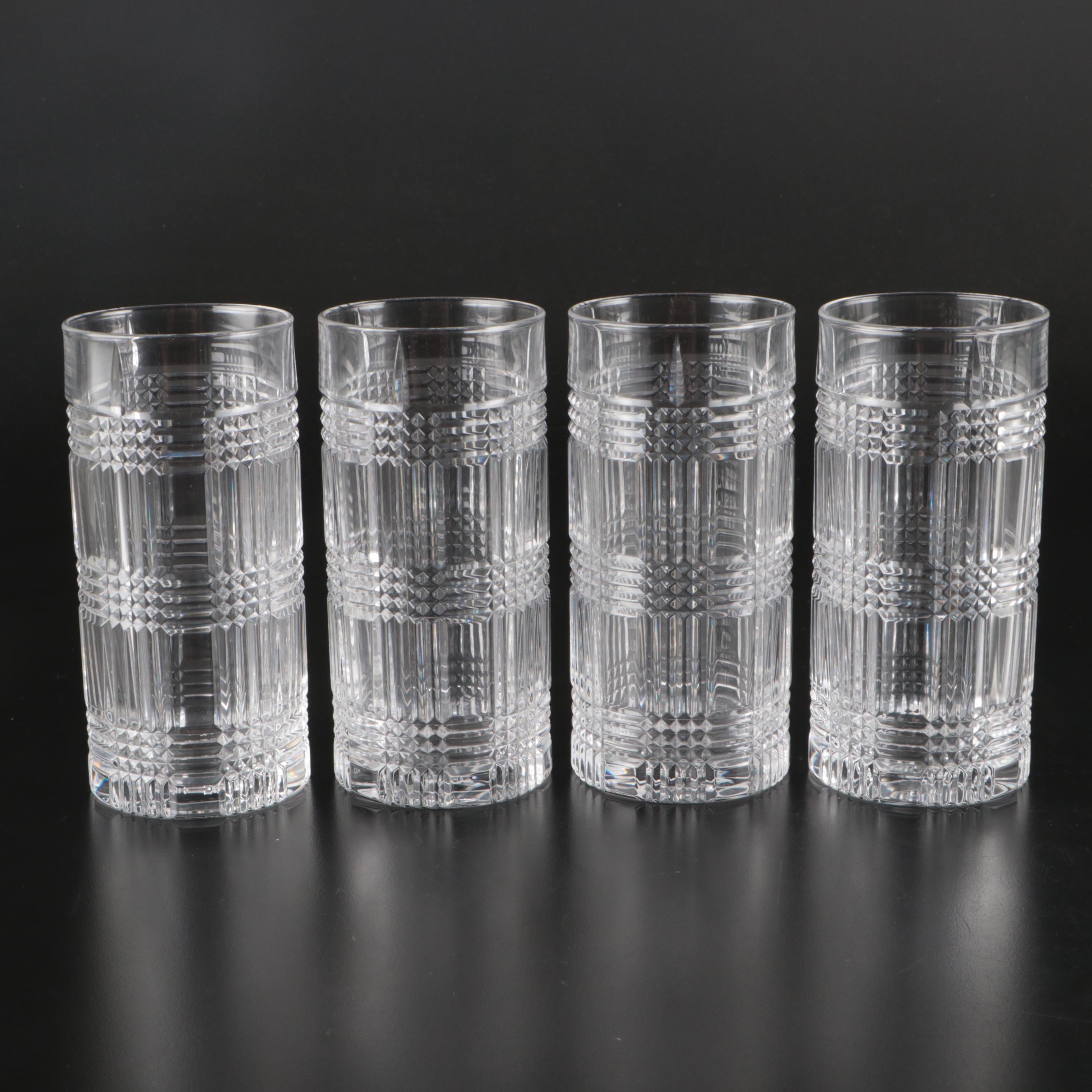 Ralph Lauren "Glen Plaid" Crystal Highball Glasses