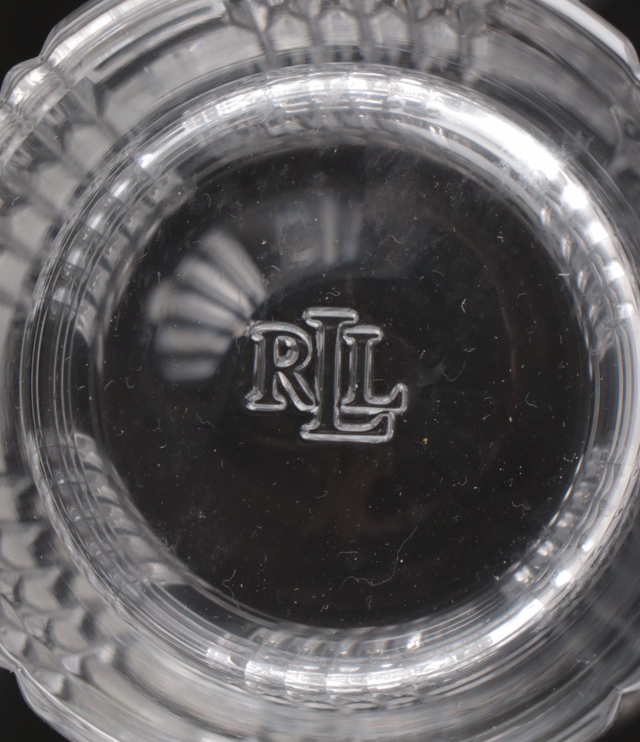 Ralph Lauren "Glen Plaid" Crystal Highball Glasses