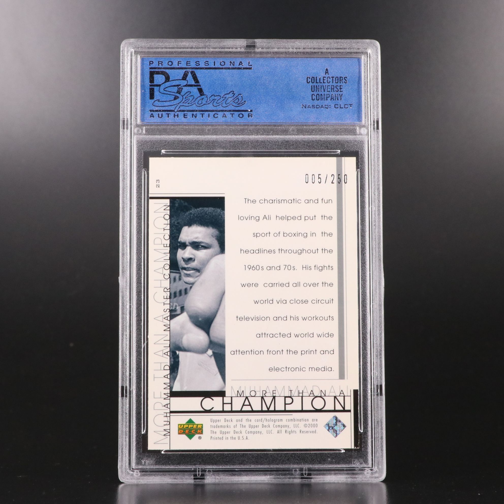 2000 Upper Deck Master Collection Muhammad Ali Boxing Cards Graded PSA 7