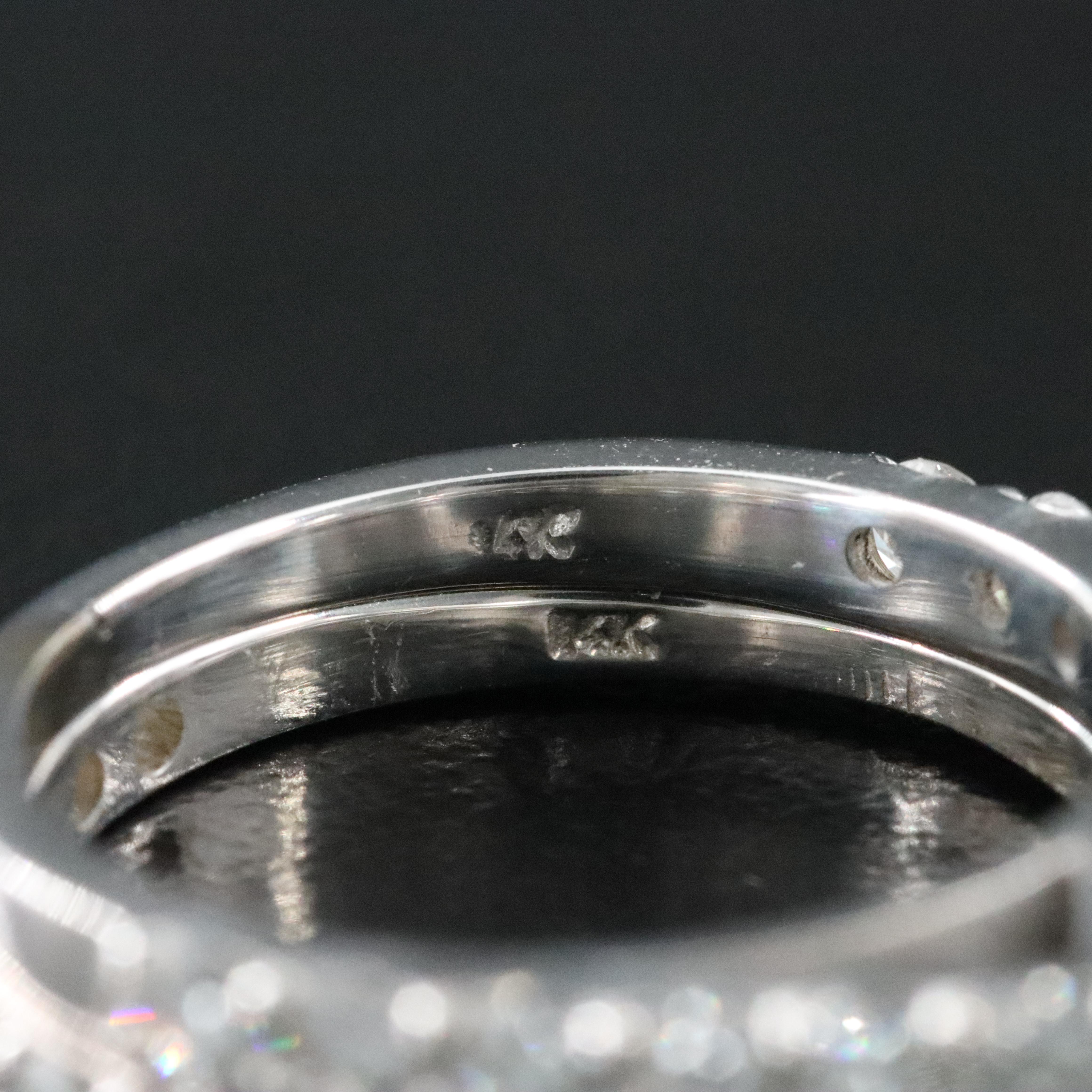 14K 4.32 CTW Lab Grown Diamond Ring Set with IGI Report