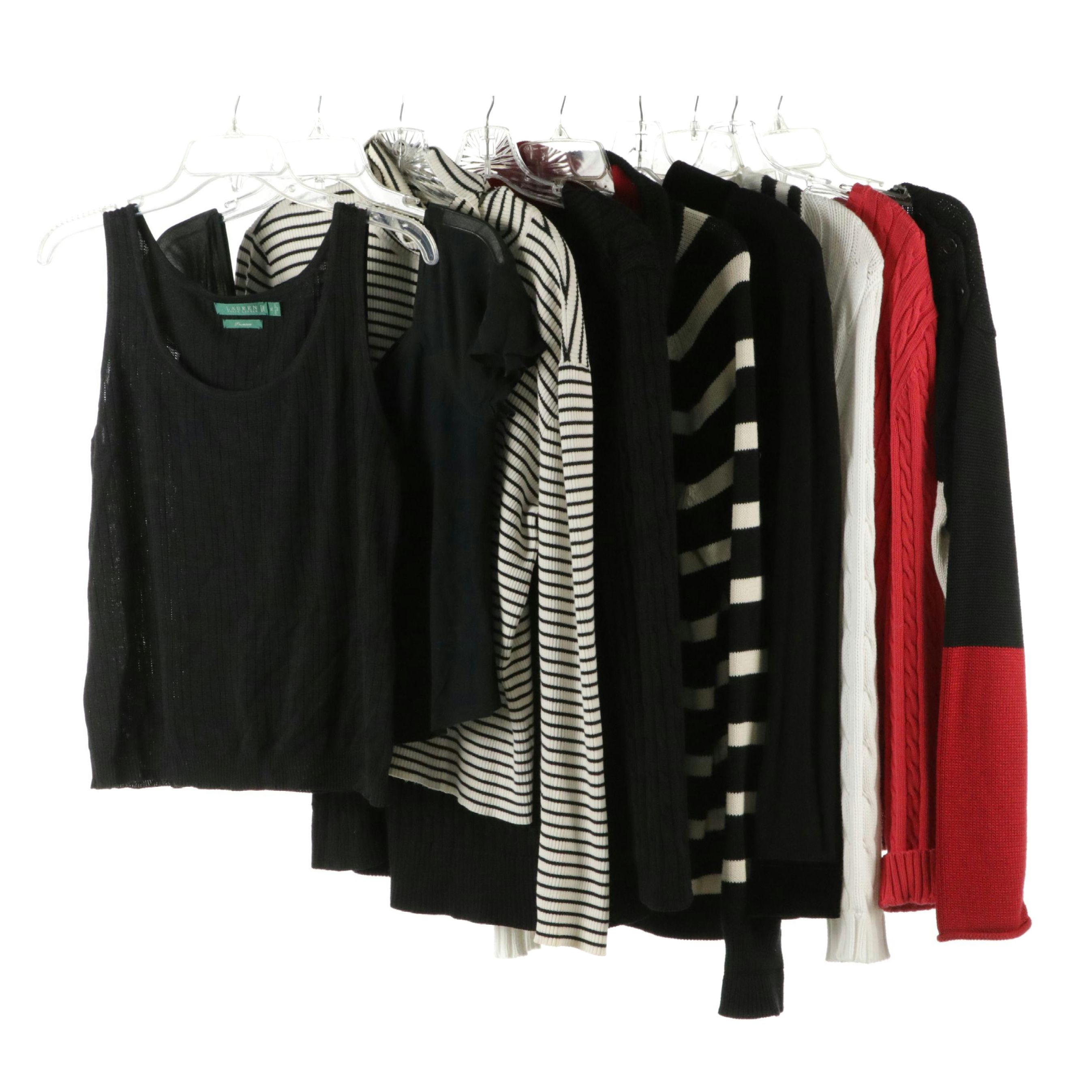 Lauren by Ralph Lauren Knit Sweaters, Knit Zip Jacket, Tops, and Sleeveless Top