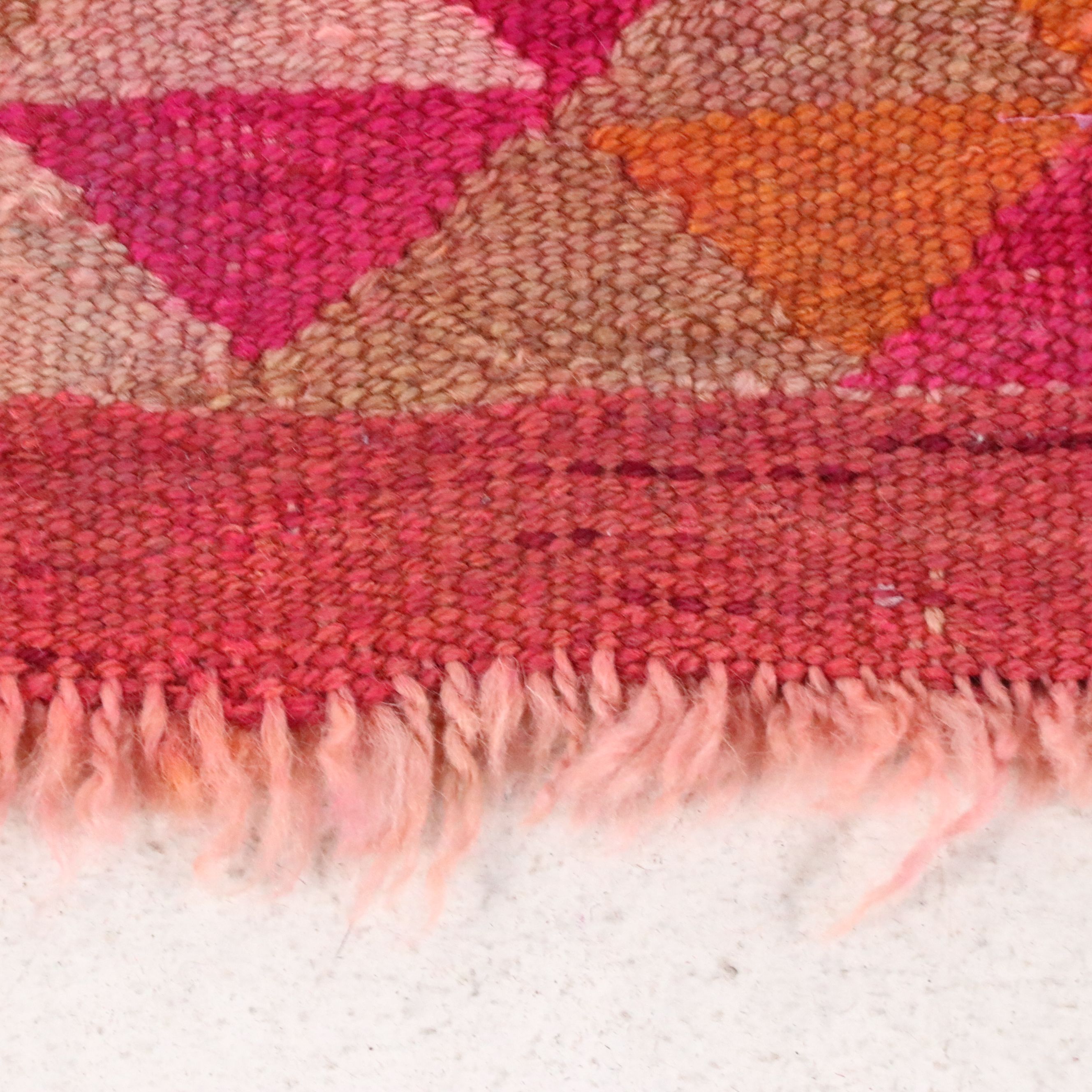 3'5 x 10'11 Hand-Knotted Turkish Oushak Carpet Runner Long Rug