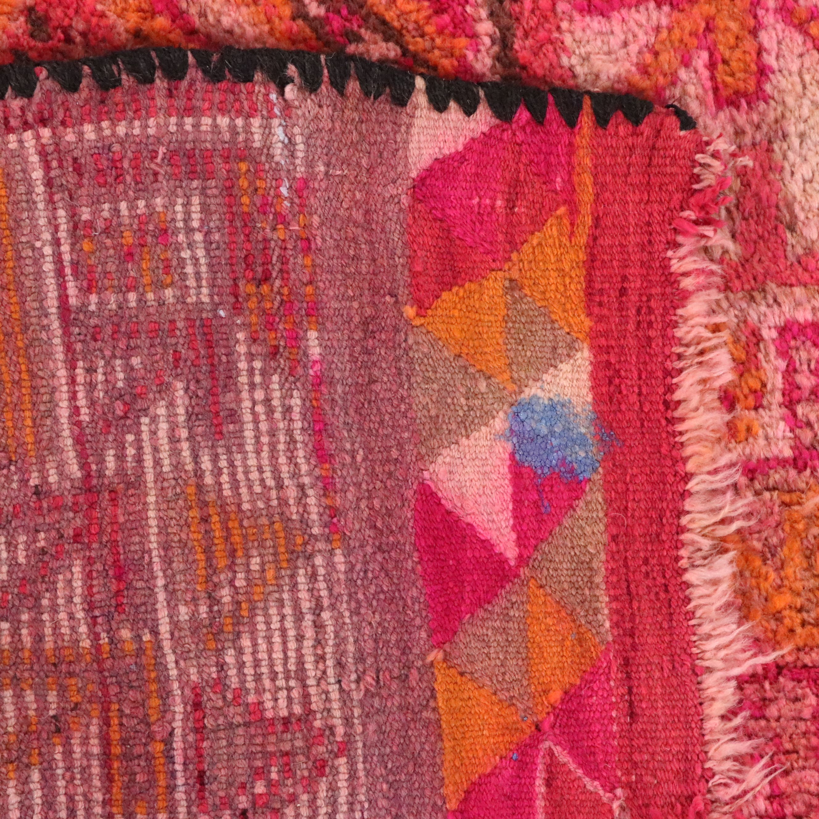 3'5 x 10'11 Hand-Knotted Turkish Oushak Carpet Runner Long Rug