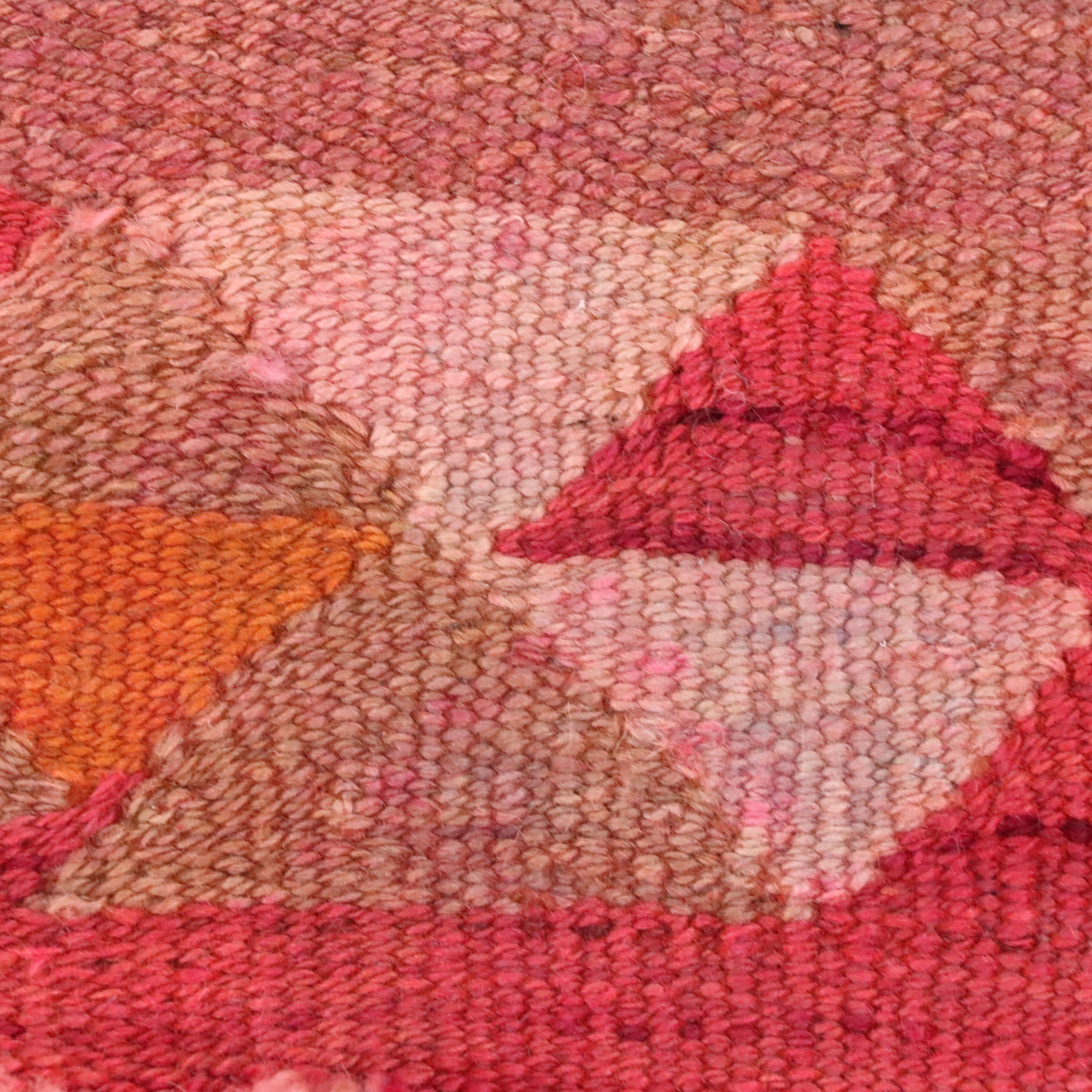 3'5 x 10'11 Hand-Knotted Turkish Oushak Carpet Runner Long Rug