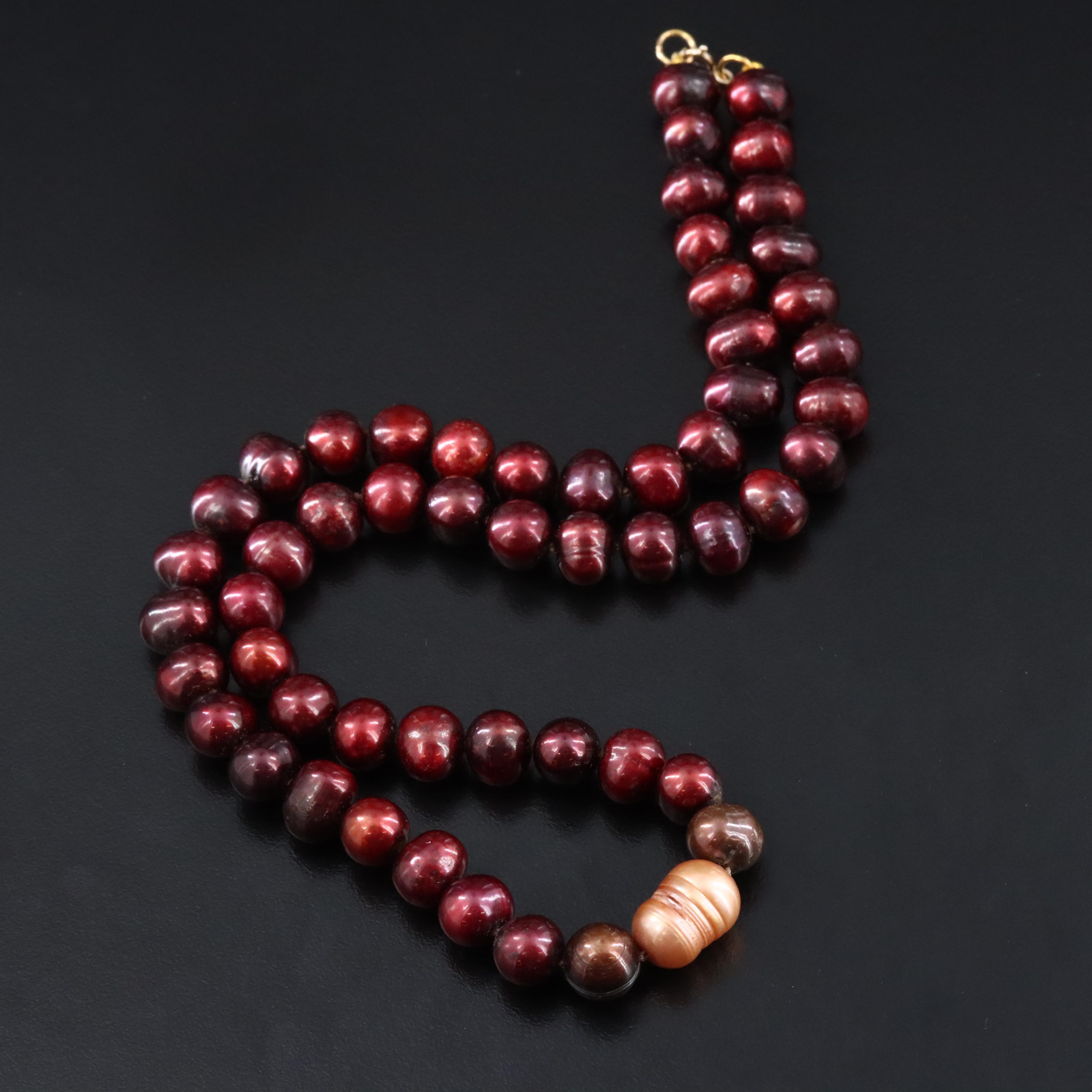 8.50 – 13.00 MM Pearl Necklace with 14K Clasp