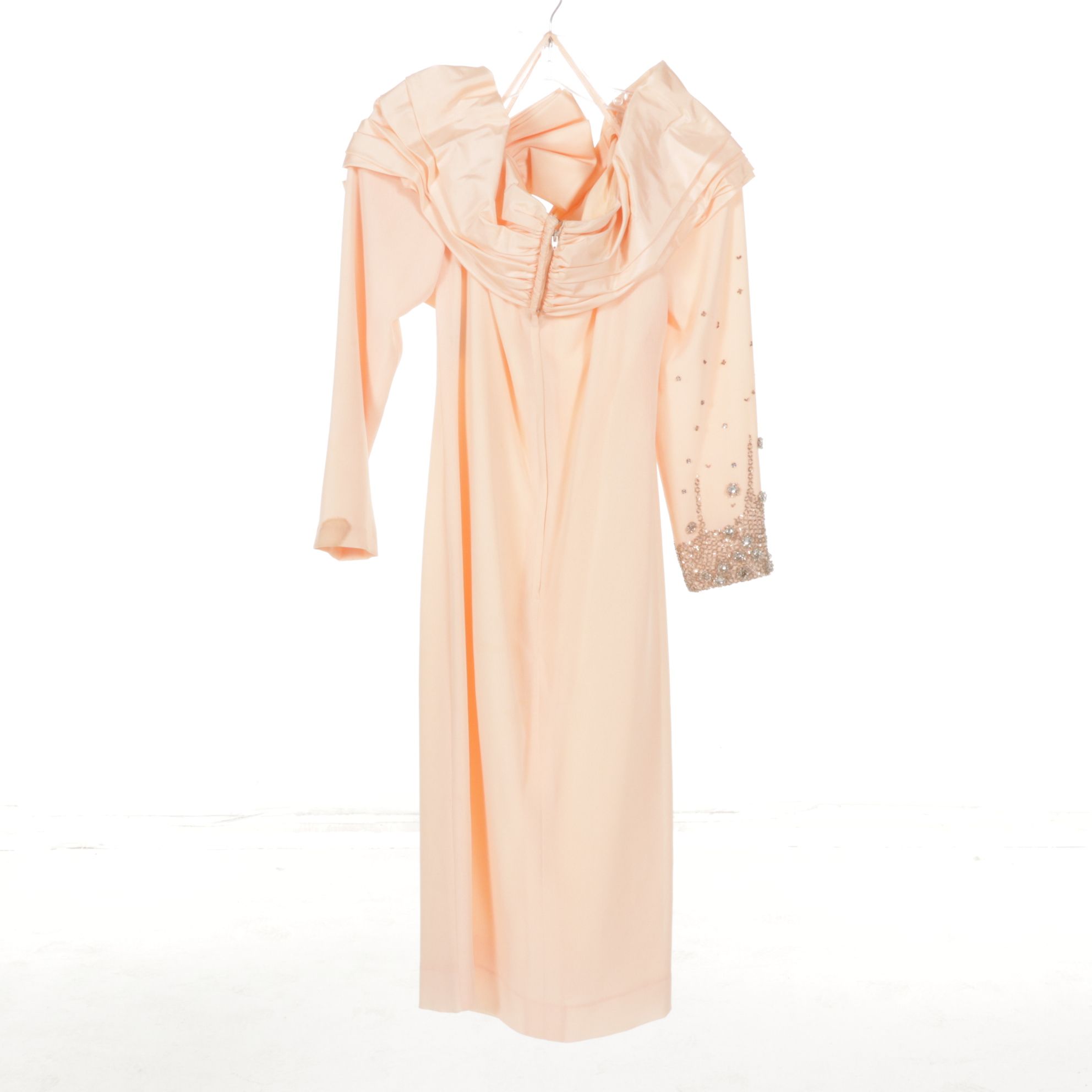 Liz Roberts Mauve Midi Dress with Scarf, Lilli Diamond Peach Dress & More, 1980s