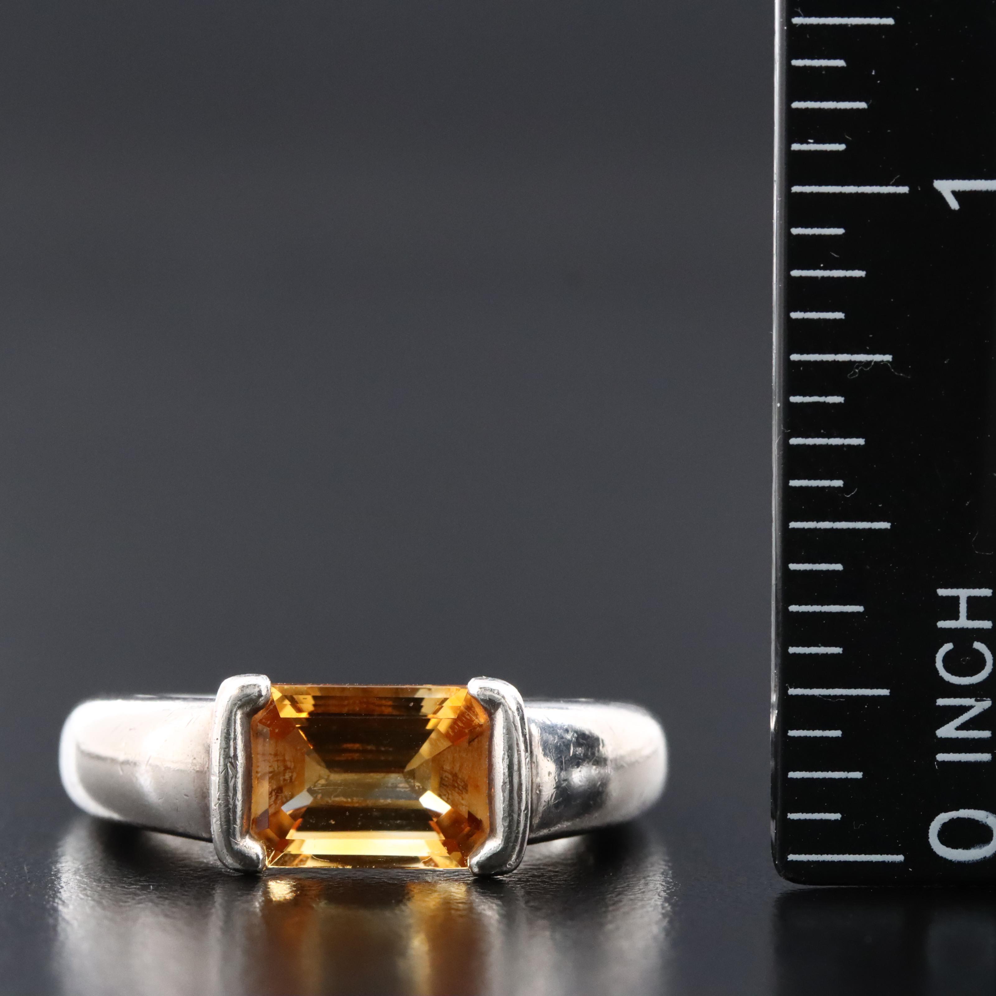 Tiffany & Co. Sterling and Citrine Ring