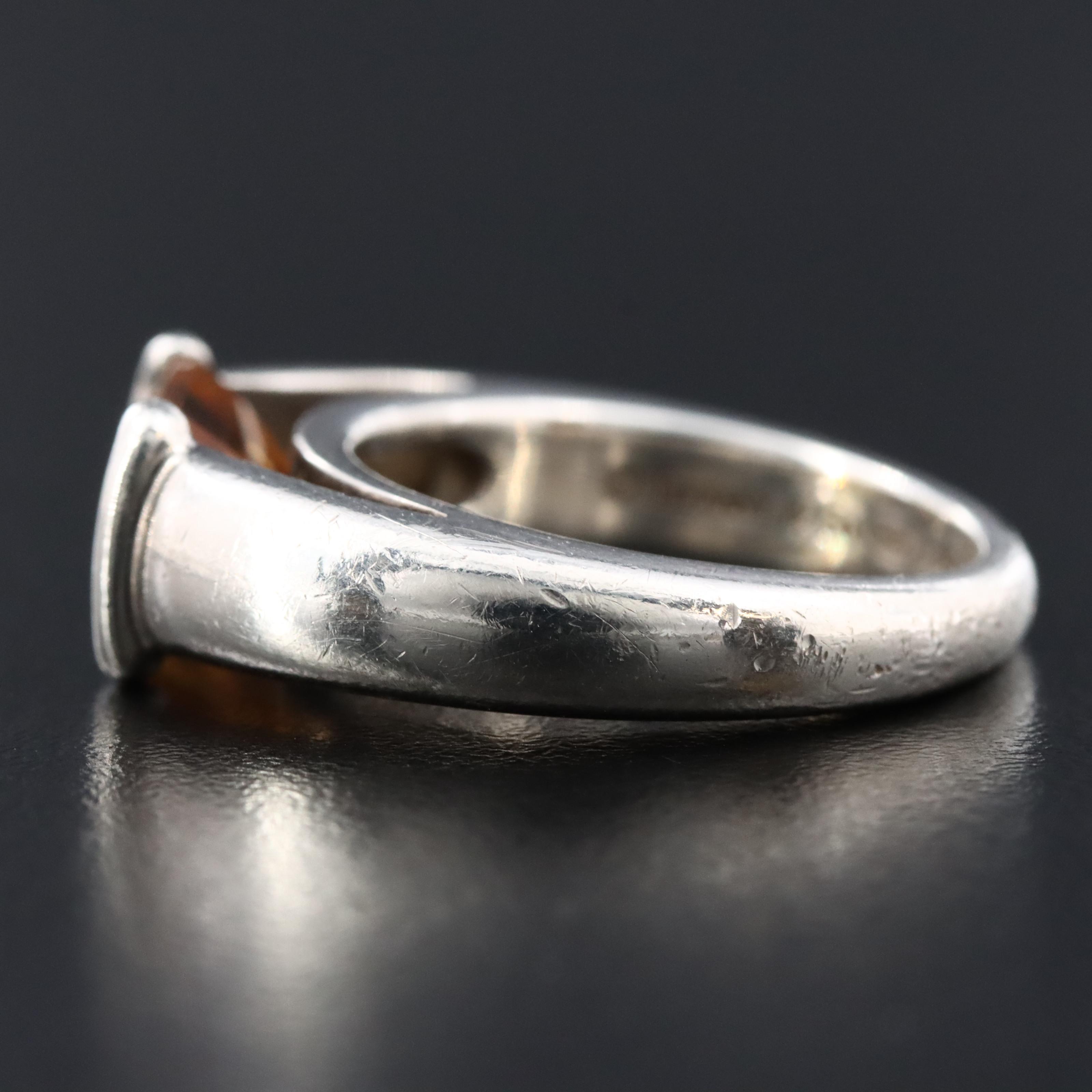 Tiffany & Co. Sterling and Citrine Ring